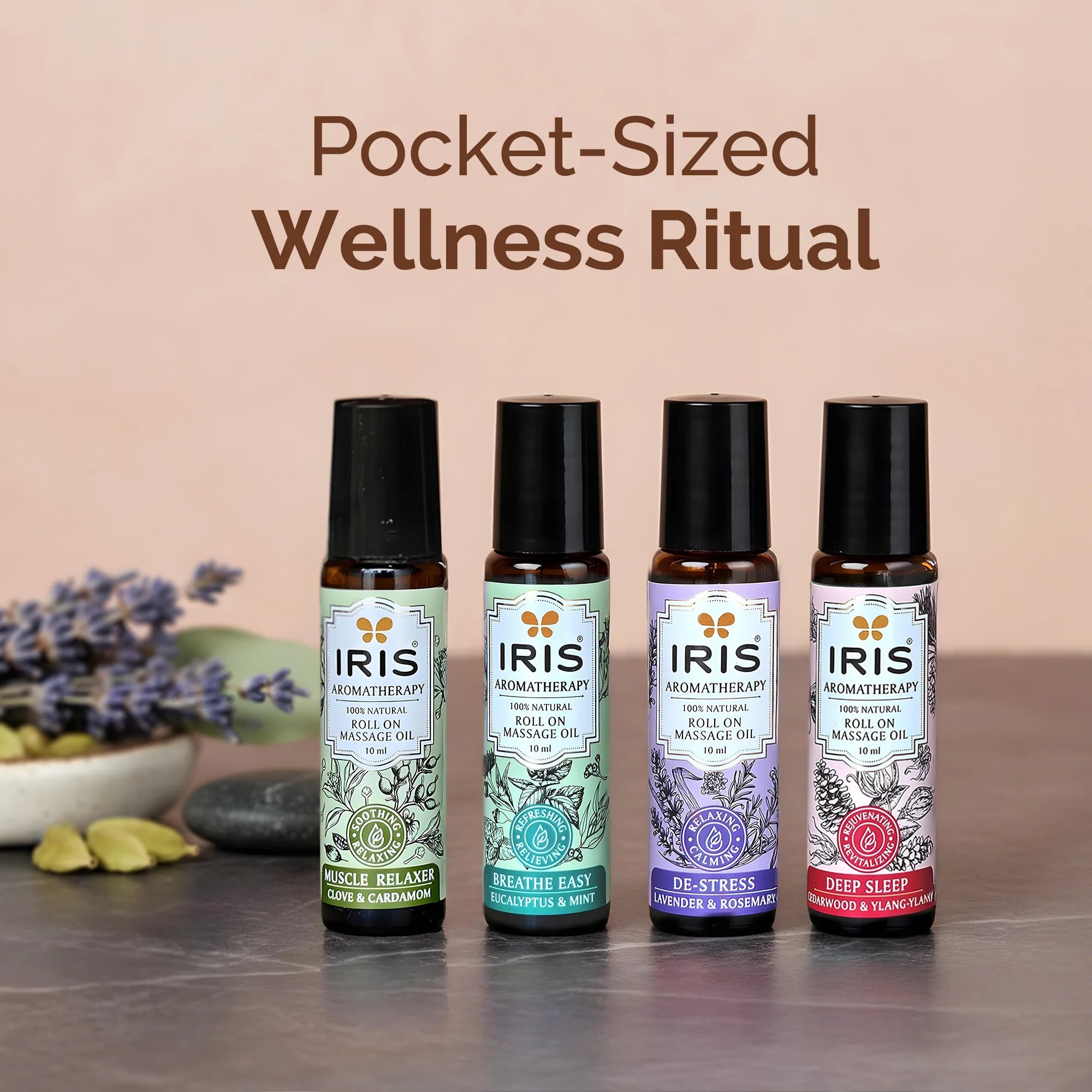 IRIS Mini Moments Wellness Gift Box | Aromatherapy Roll ON Kit