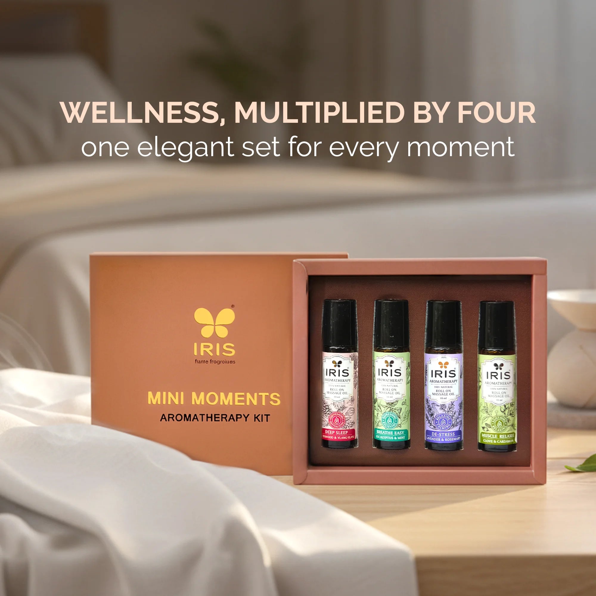 IRIS Mini Moments Wellness Gift Box | Aromatherapy Roll ON Kit