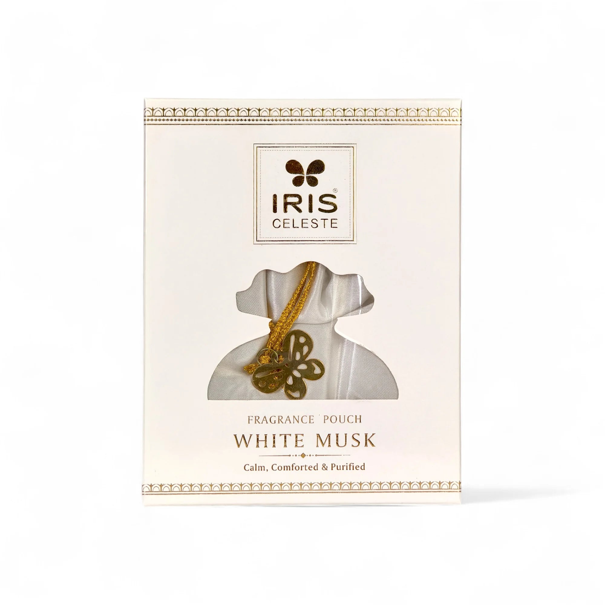 IRIS Celeste White Musk Fragrance Pouch for Car, Wardrobe & Closets - Eva Beads