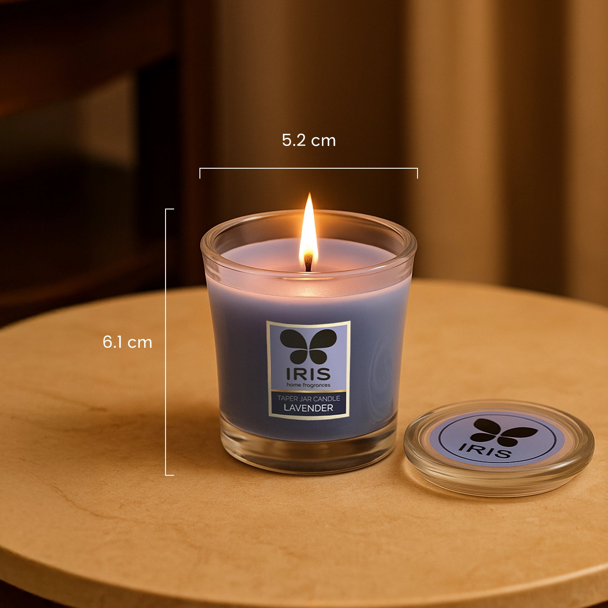 IRIS Lavender Taper Jar Candle