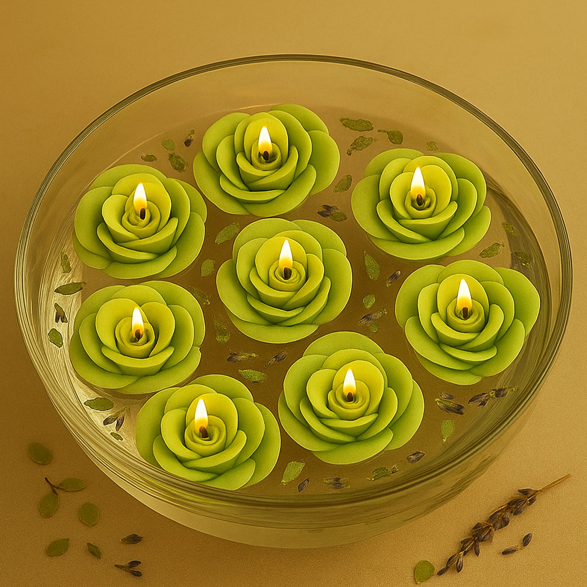IRIS Lemon Grass Floater Candle Pack of 8