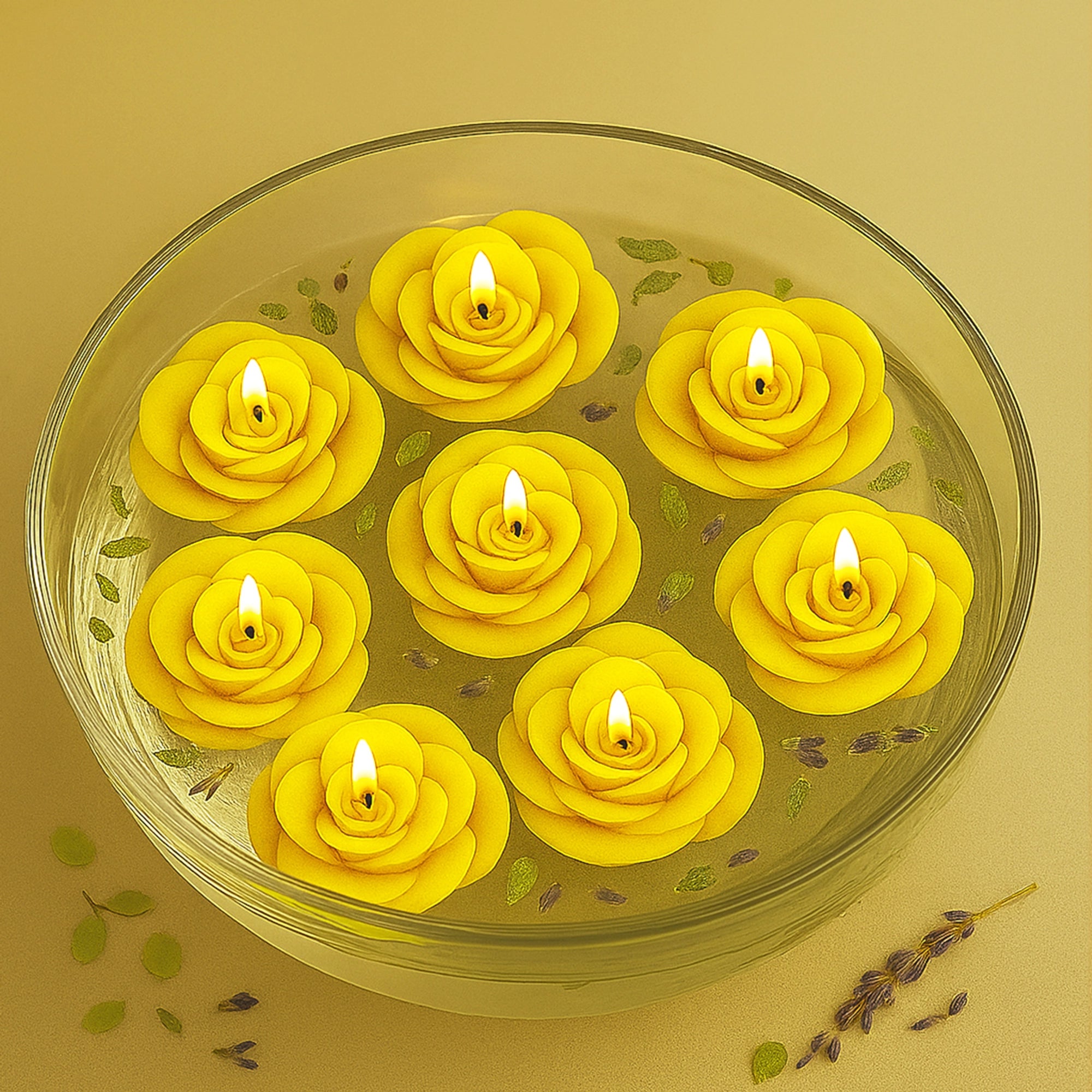 IRIS Frangipani Floater Candle Pack of 8