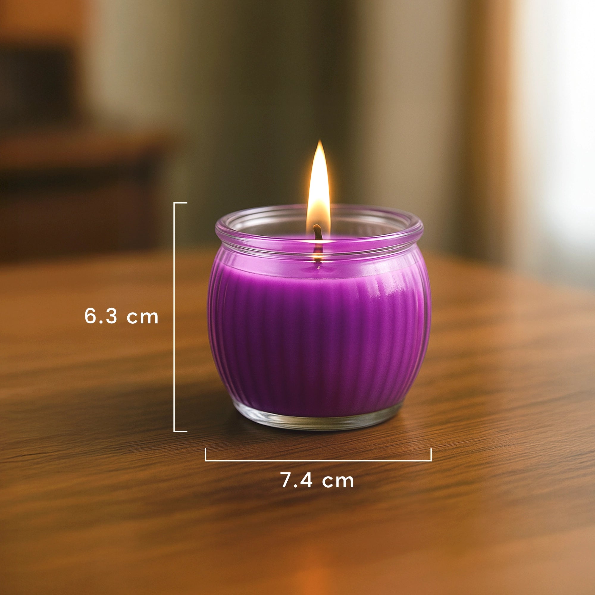 Ribbed Jar Scented Candle - Lavender