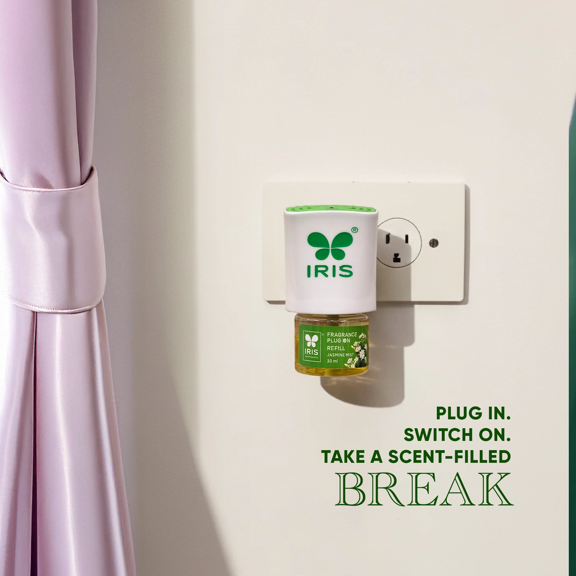 IRIS Jasmine Mist Fragrance Plug On | Lasts Up to 60 Days