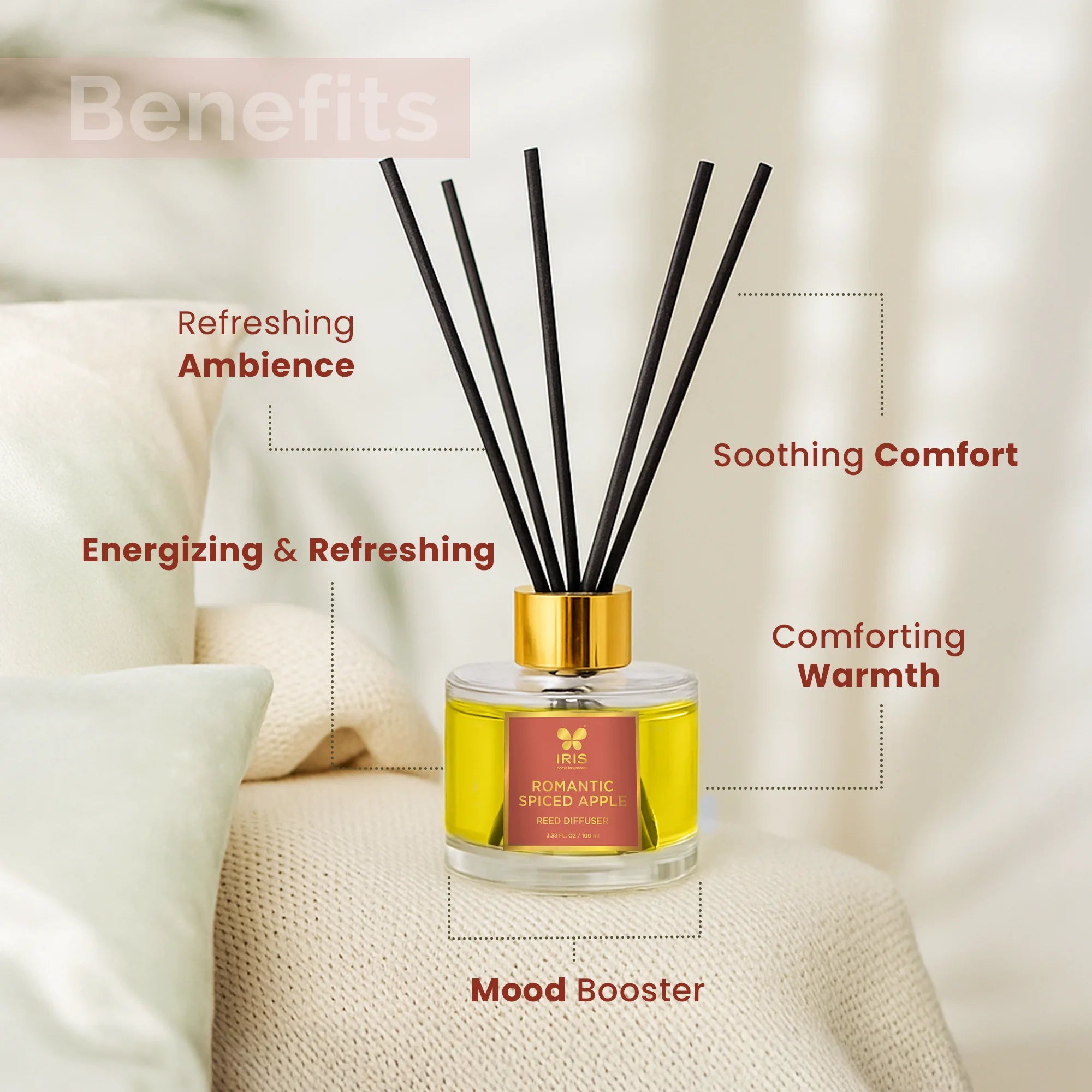 IRIS Spiced Apple Aroma Reed Diffuser Set