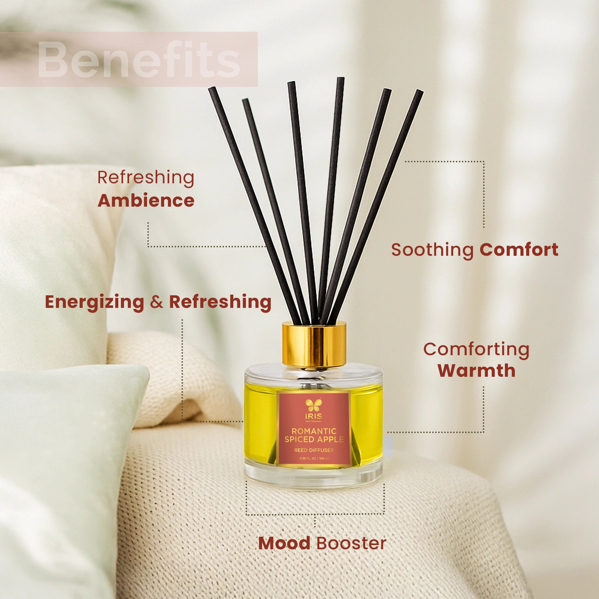 IRIS Spiced Apple Aroma Reed Diffuser Set