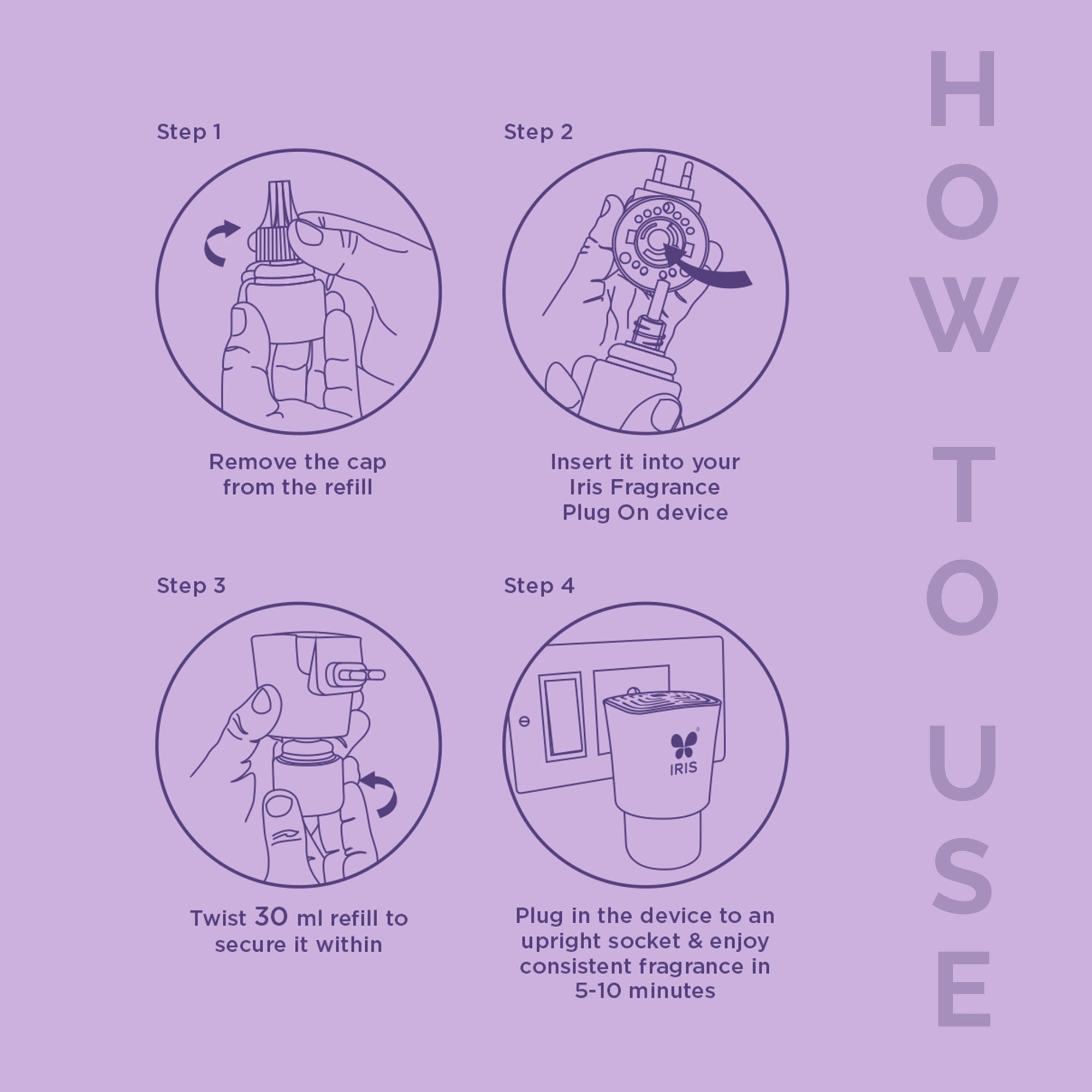 IRIS French Lavender Fragrance Plug On | Lasts Up to 60 Days