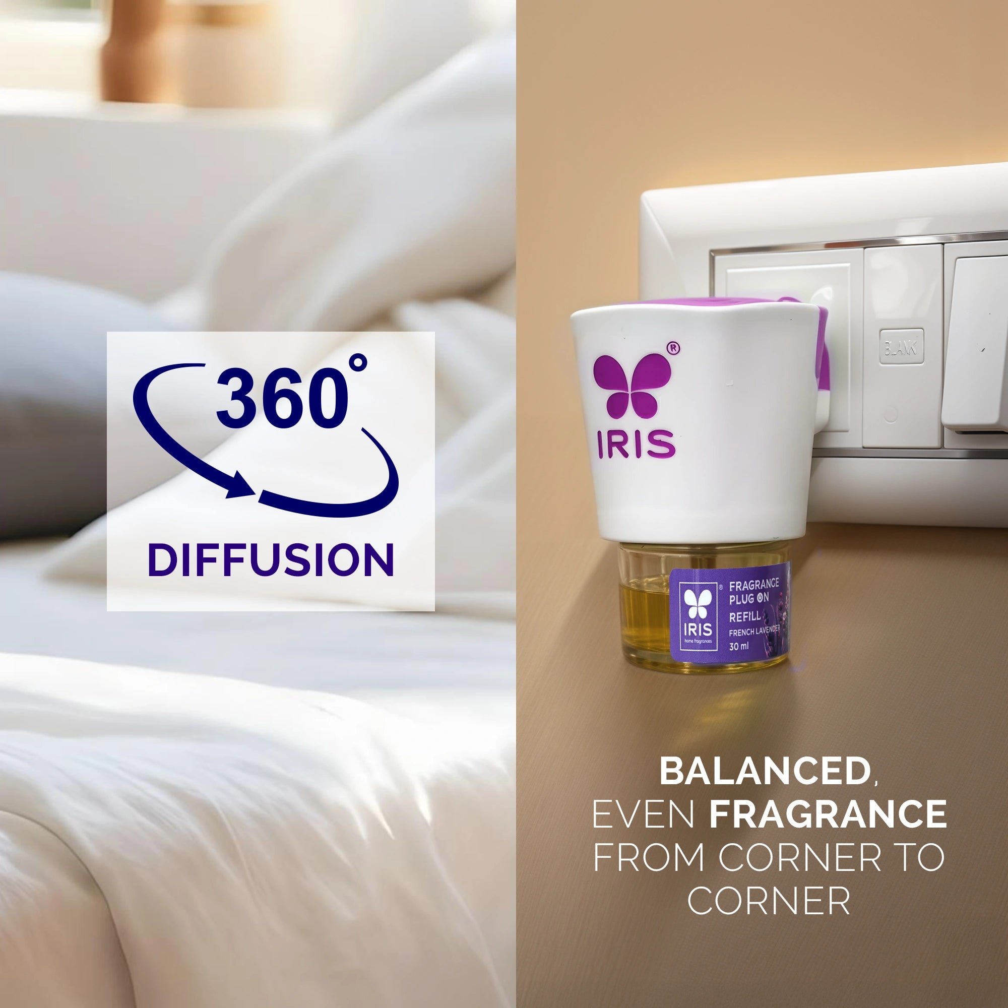 IRIS French Lavender Fragrance Plug On | Lasts Up to 60 Days