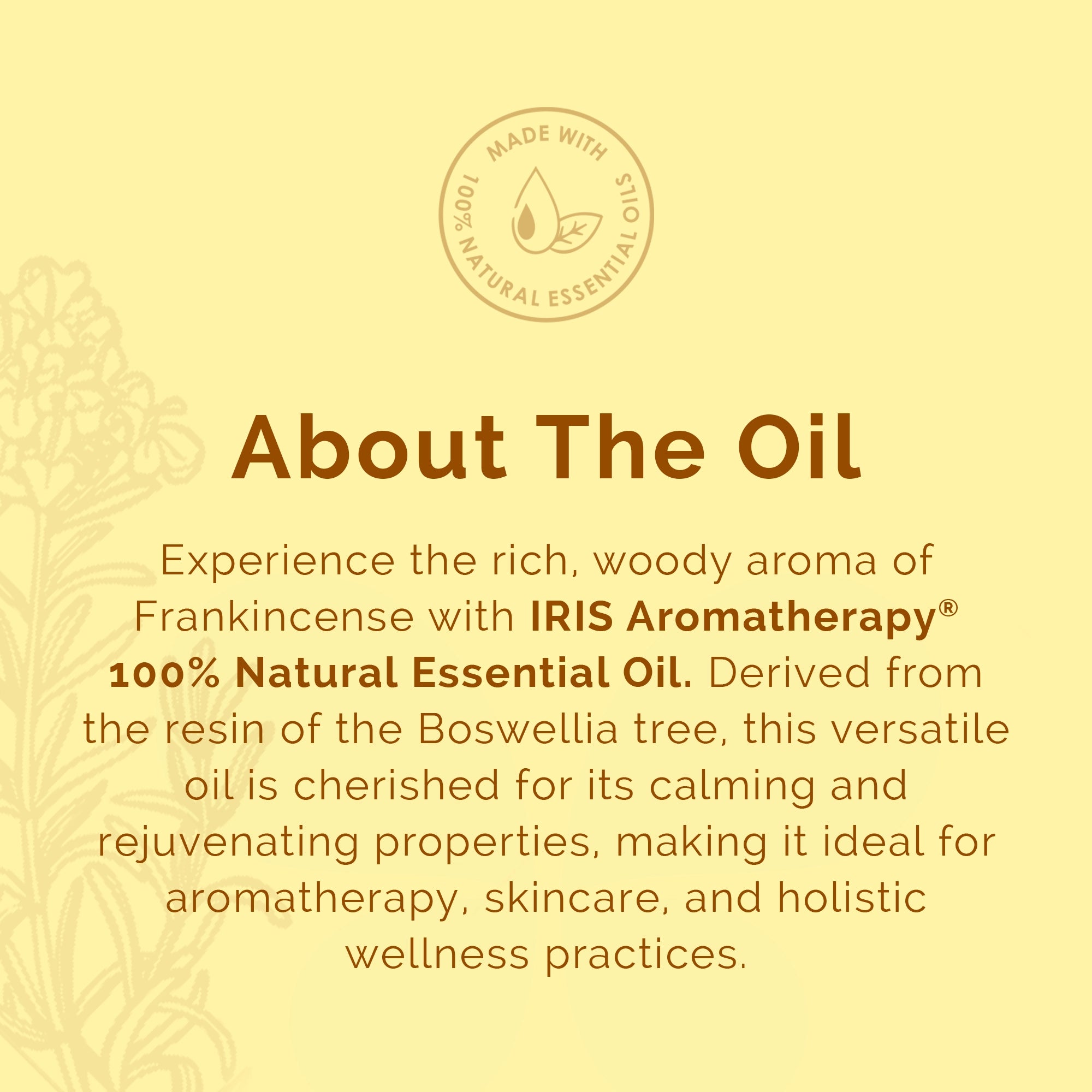 Frankincense Essential Oil by IRIS Aromatherapy