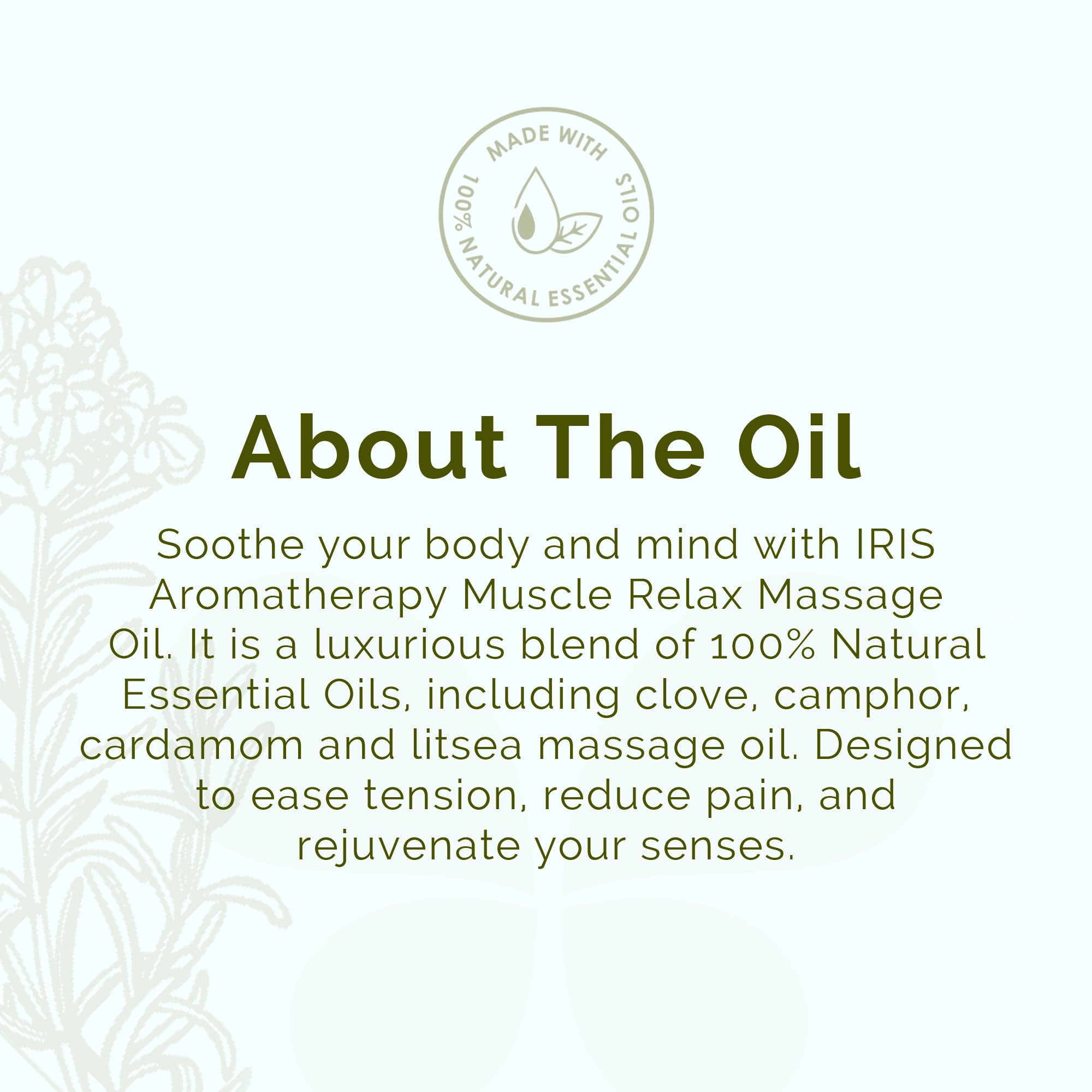 Muscle Relaxant Massage Oil by IRIS Aromatherapy