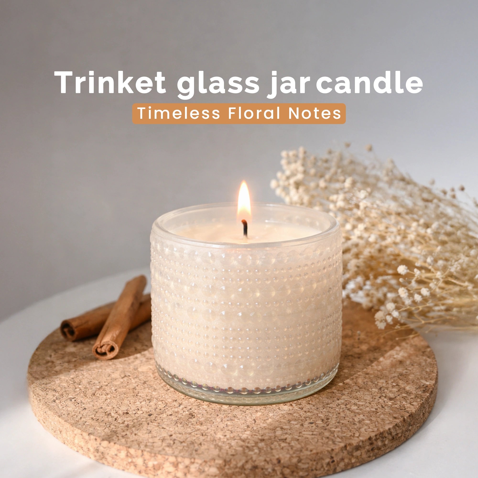 Trinket Glass Jar Candle Pink – Fleur