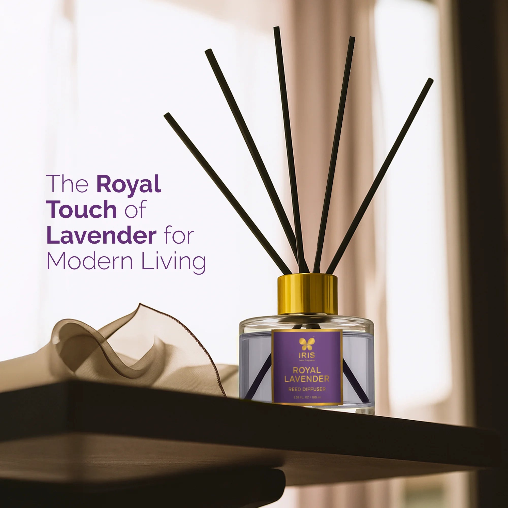 IRIS Royal Lavender Aroma Reed Diffuser Set