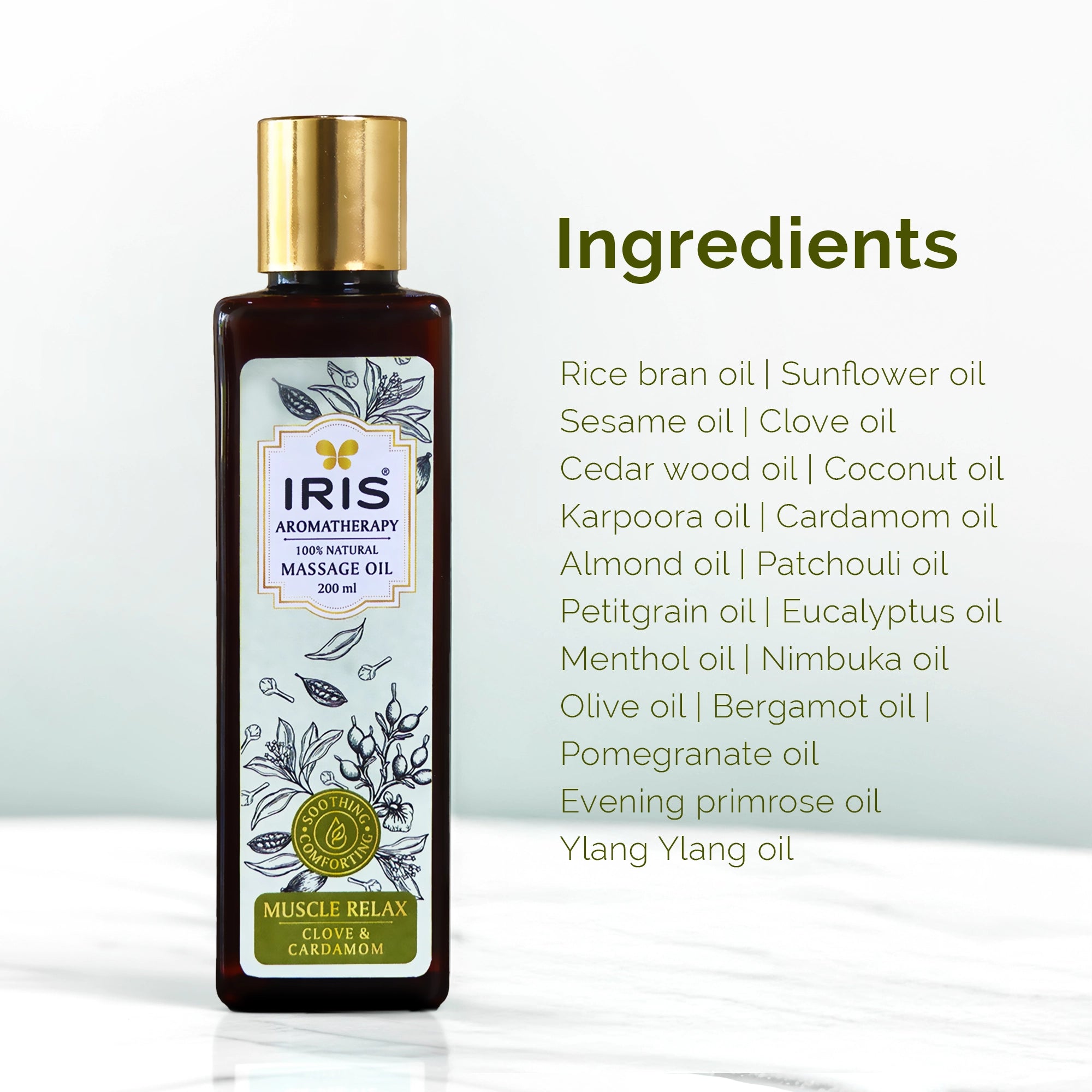 Muscle Relaxant Massage Oil by IRIS Aromatherapy