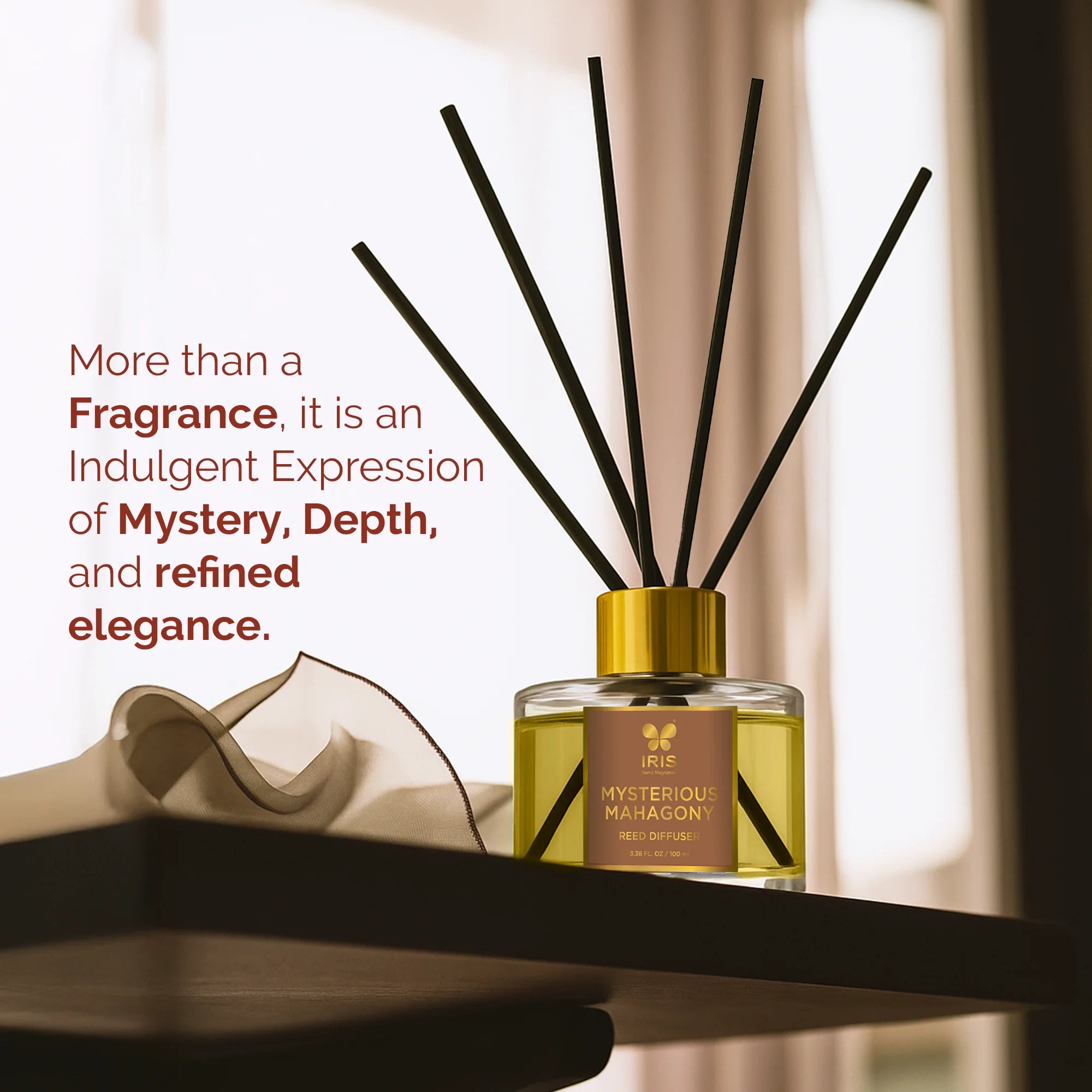 IRIS Mysterious Mahogany Aroma Reed Diffuser Set