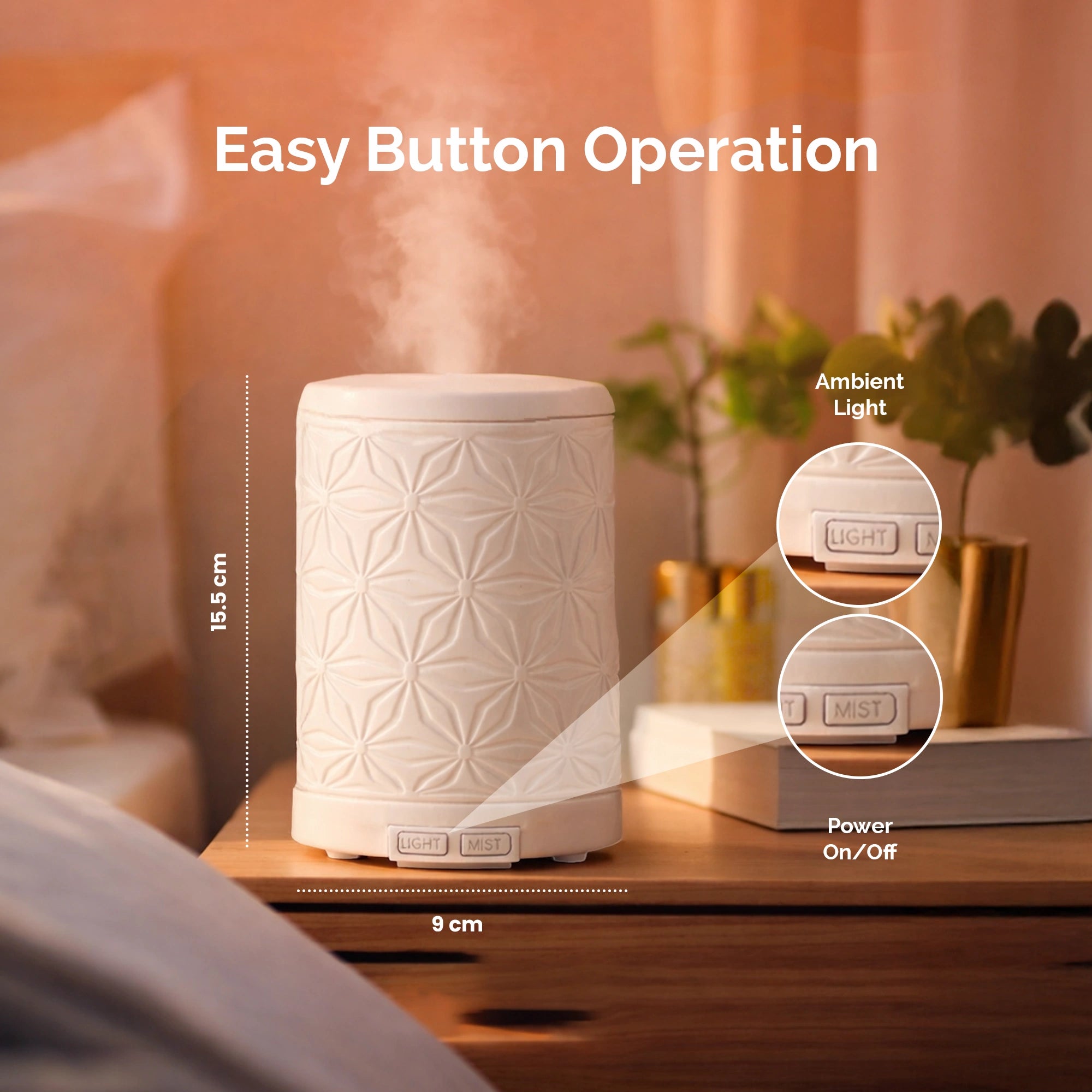 Iris Celeste Ceramic Ultrasonic Aroma Diffuser