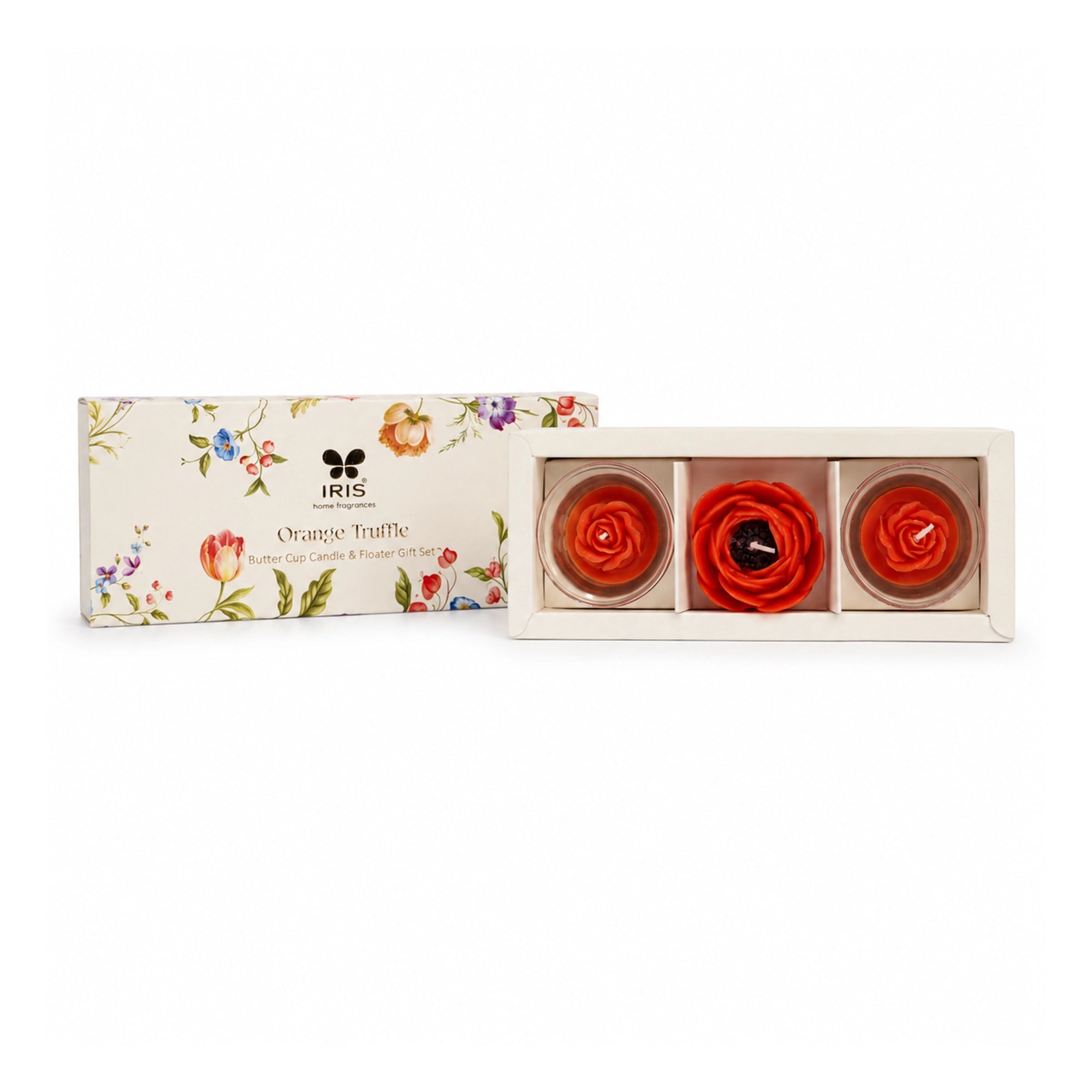Butter Cup & Floating Scented Candle Gift Set | Orange Truffle - A Luscious & Indulgent Aroma