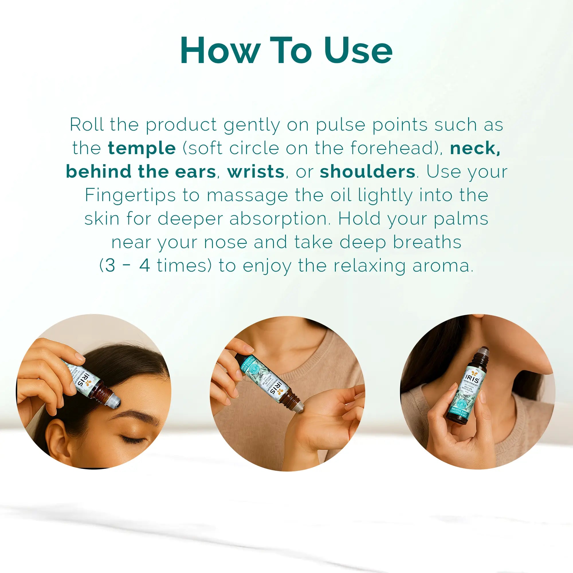 IRIS Aromatherapy Roll On Massage Oil for Easy Breathe