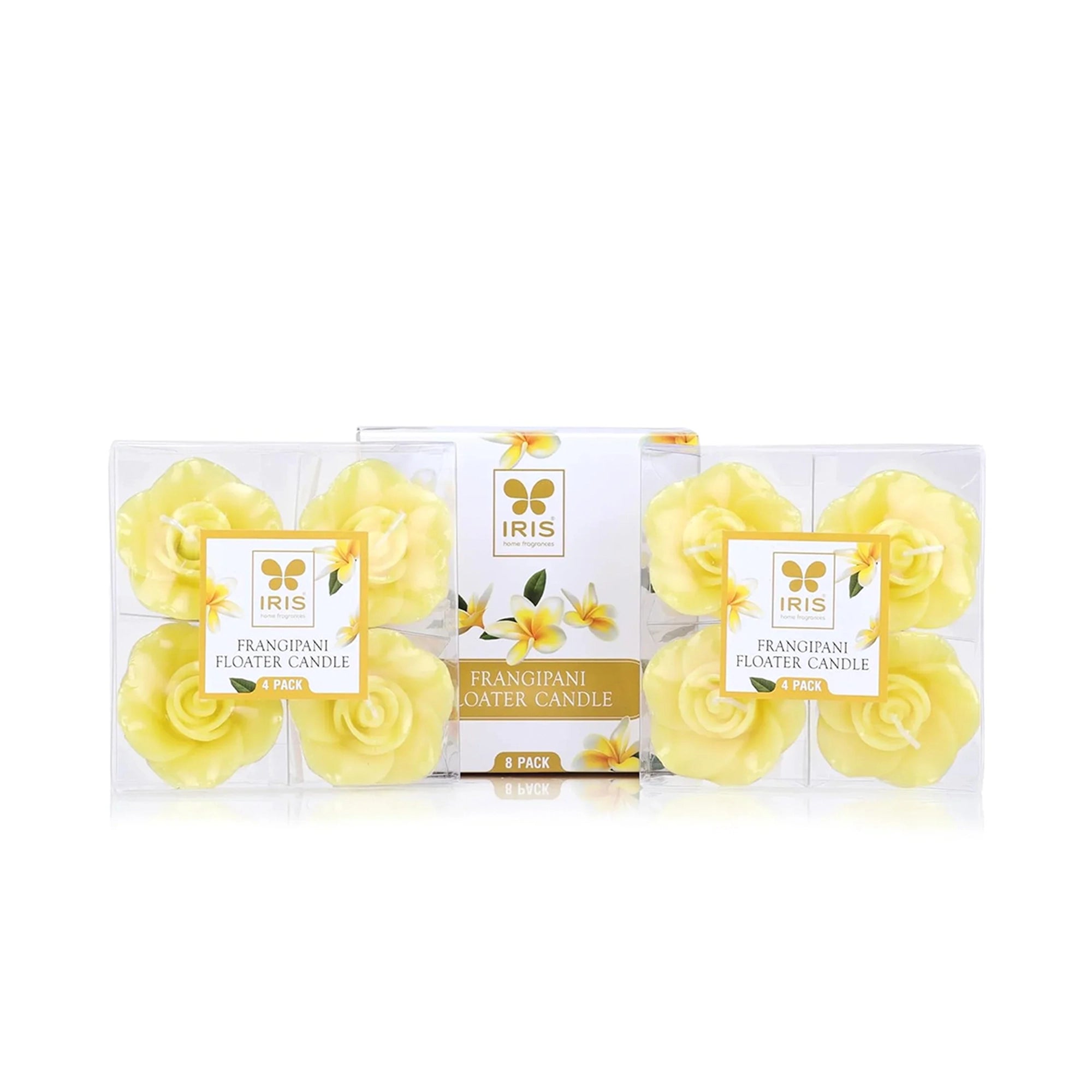 IRIS Frangipani Floater Candle Pack of 8