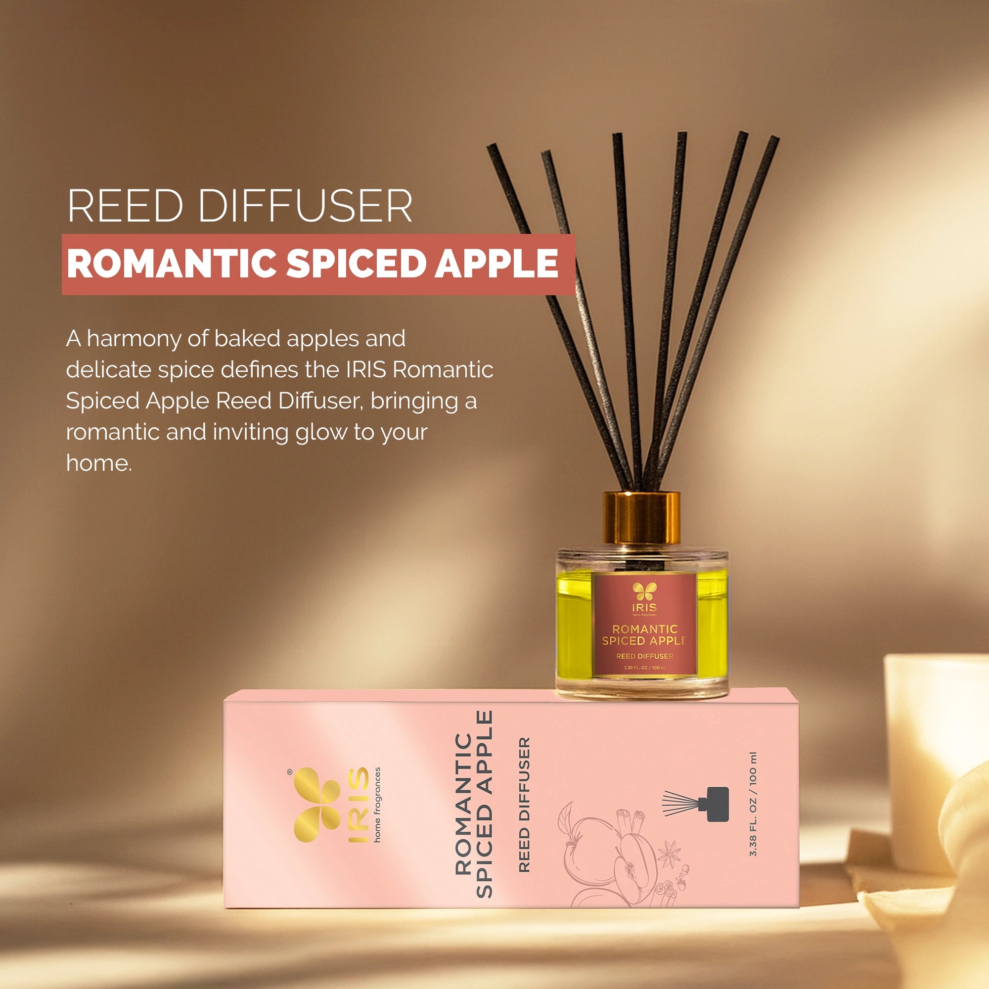 IRIS Spiced Apple Aroma Reed Diffuser Set
