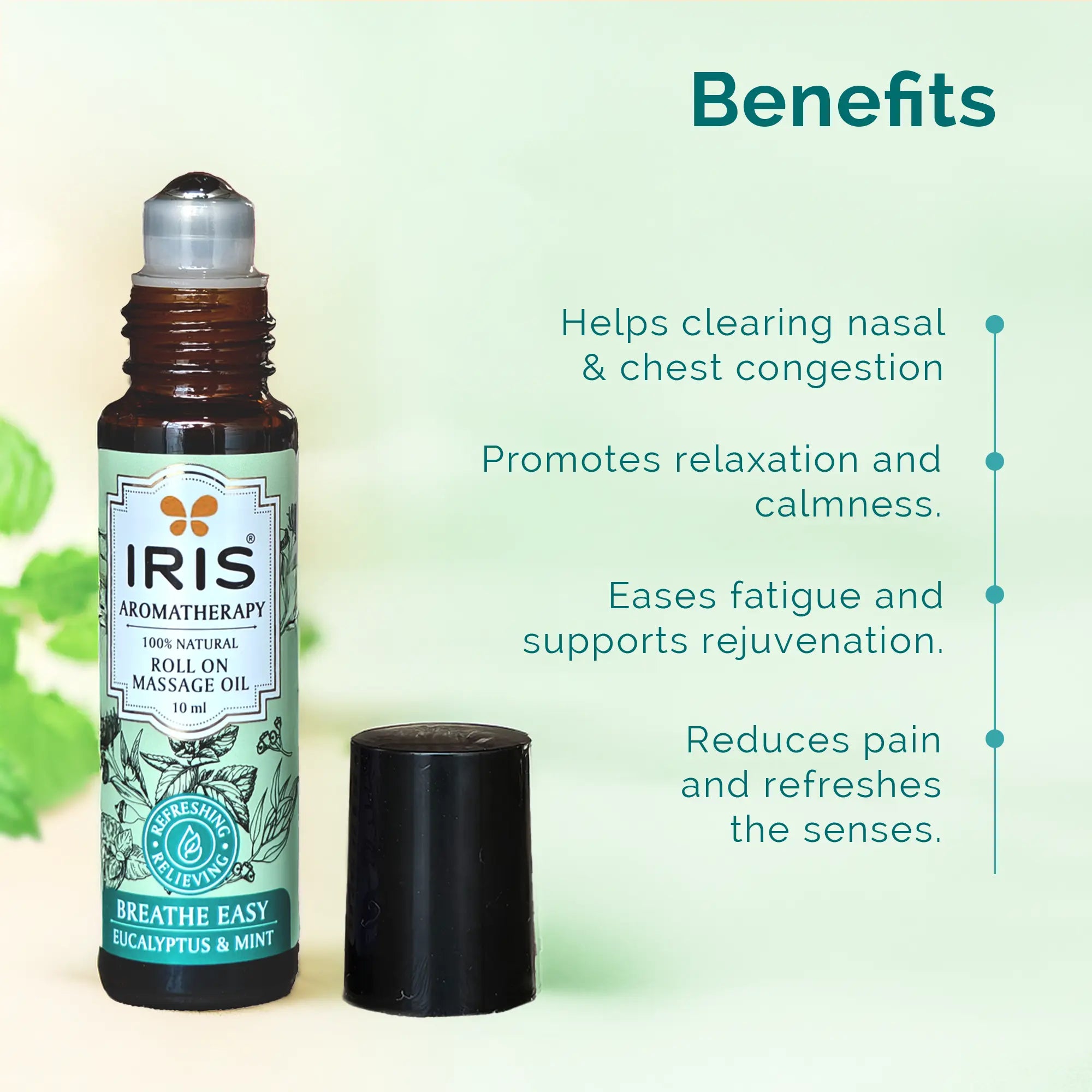 IRIS Aromatherapy Roll On Massage Oil for Easy Breathe