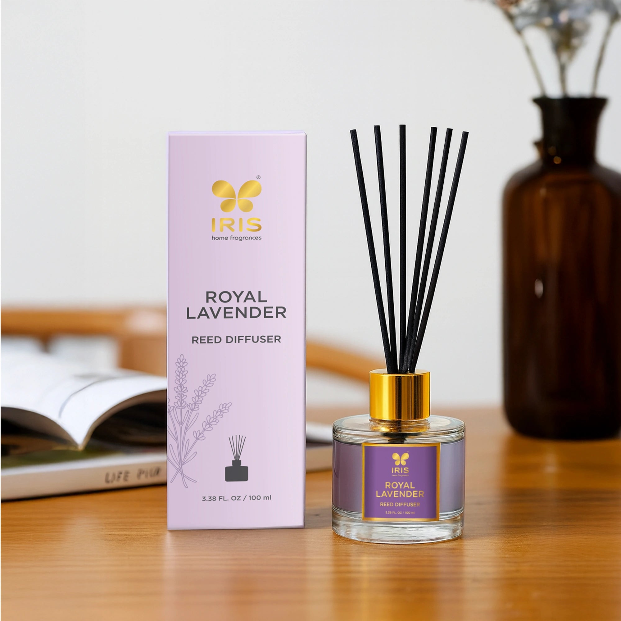 IRIS Royal Lavender Aroma Reed Diffuser Set