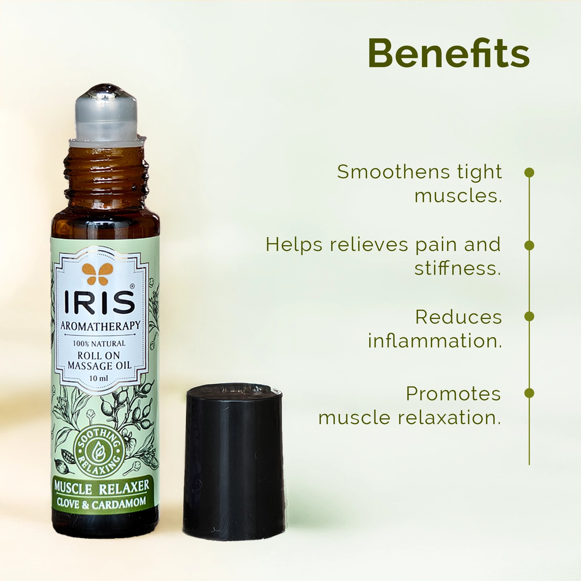 IRIS Aromatherapy Roll On Massage oil for Muscle Relaxation