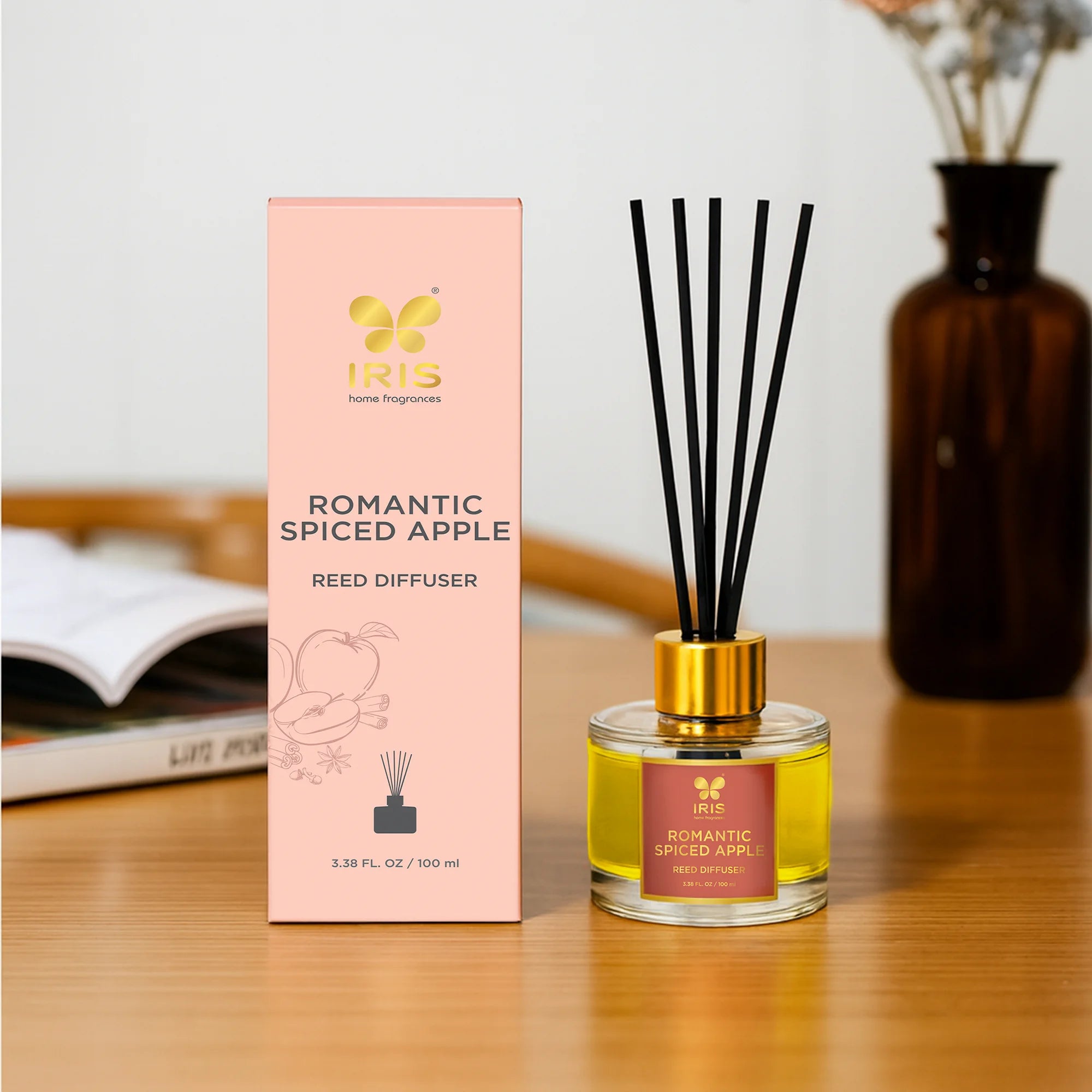 IRIS Spiced Apple Aroma Reed Diffuser Set