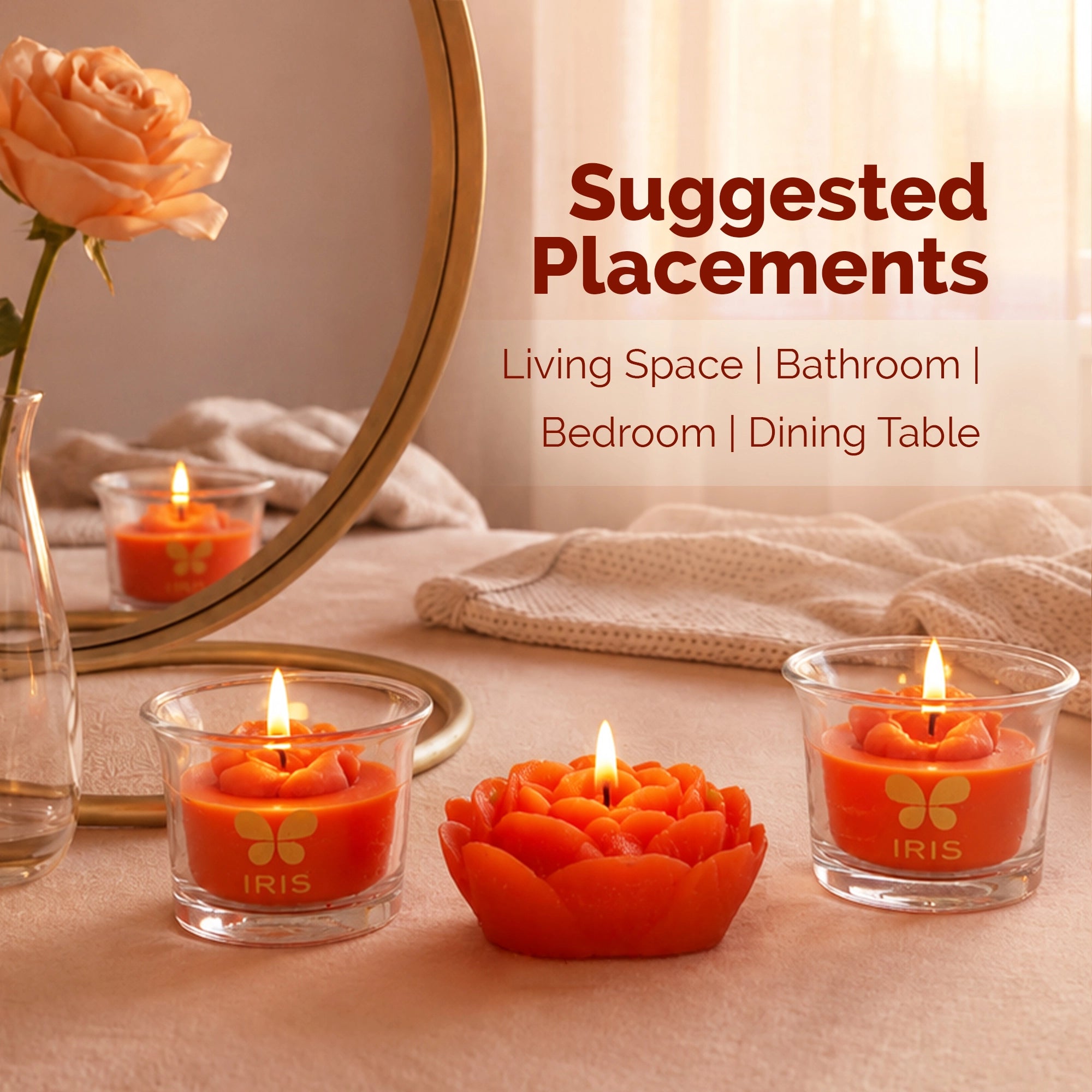 Butter Cup & Floating Scented Candle Gift Set | Orange Truffle - A Luscious & Indulgent Aroma