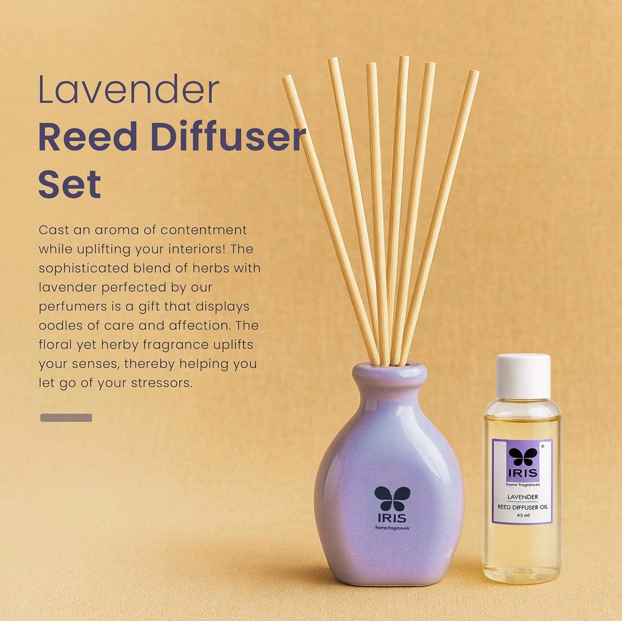 IRIS Lavender Reed Diffuser Set 194