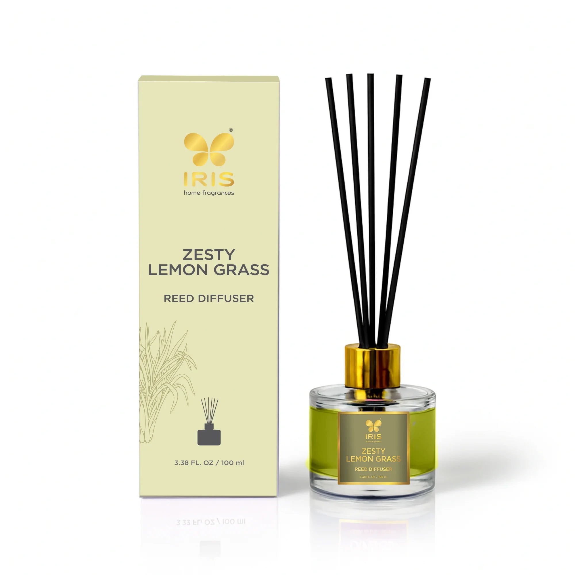 IRIS Zesty Lemongrass Aroma Reed Diffuser Set