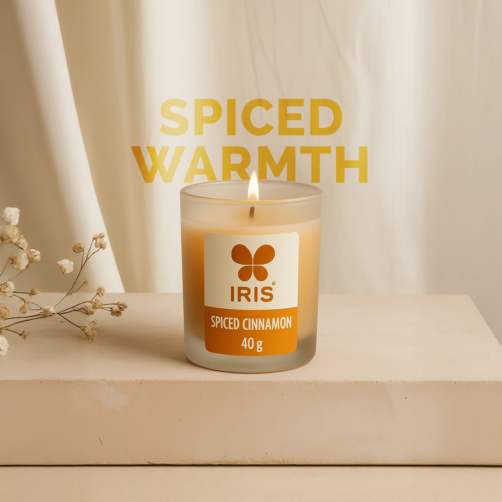 IRIS Bistro Glow Frosted Glass Candle Gift Box