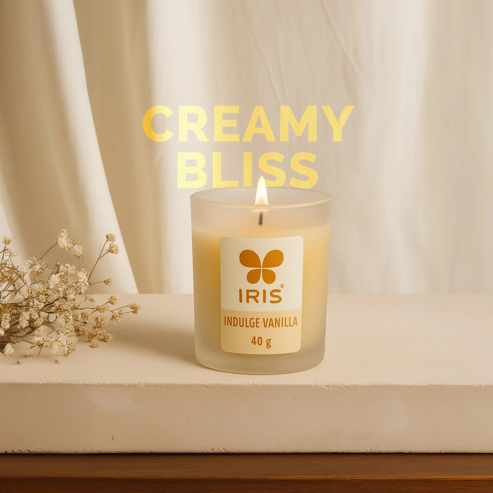 IRIS Bistro Glow Frosted Glass Candle Gift Box