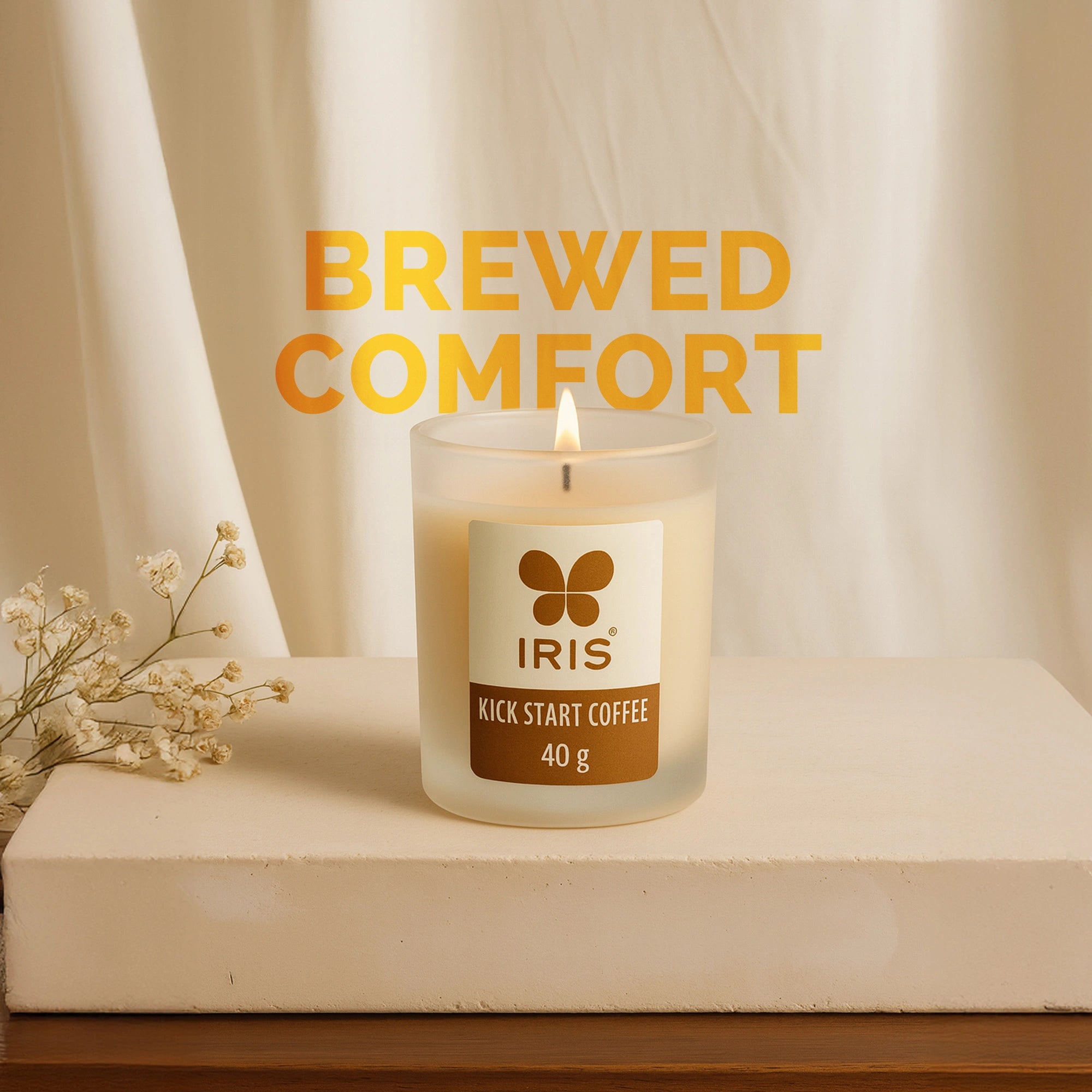 IRIS Bistro Glow Frosted Glass Candle Gift Box