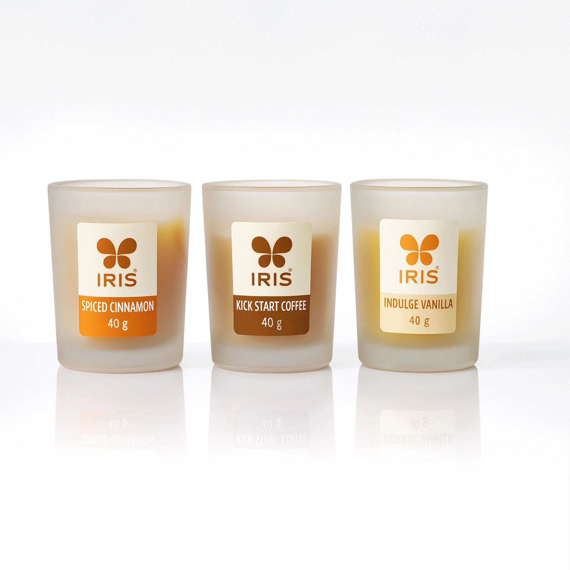 IRIS Bistro Glow Frosted Glass Candle Gift Box