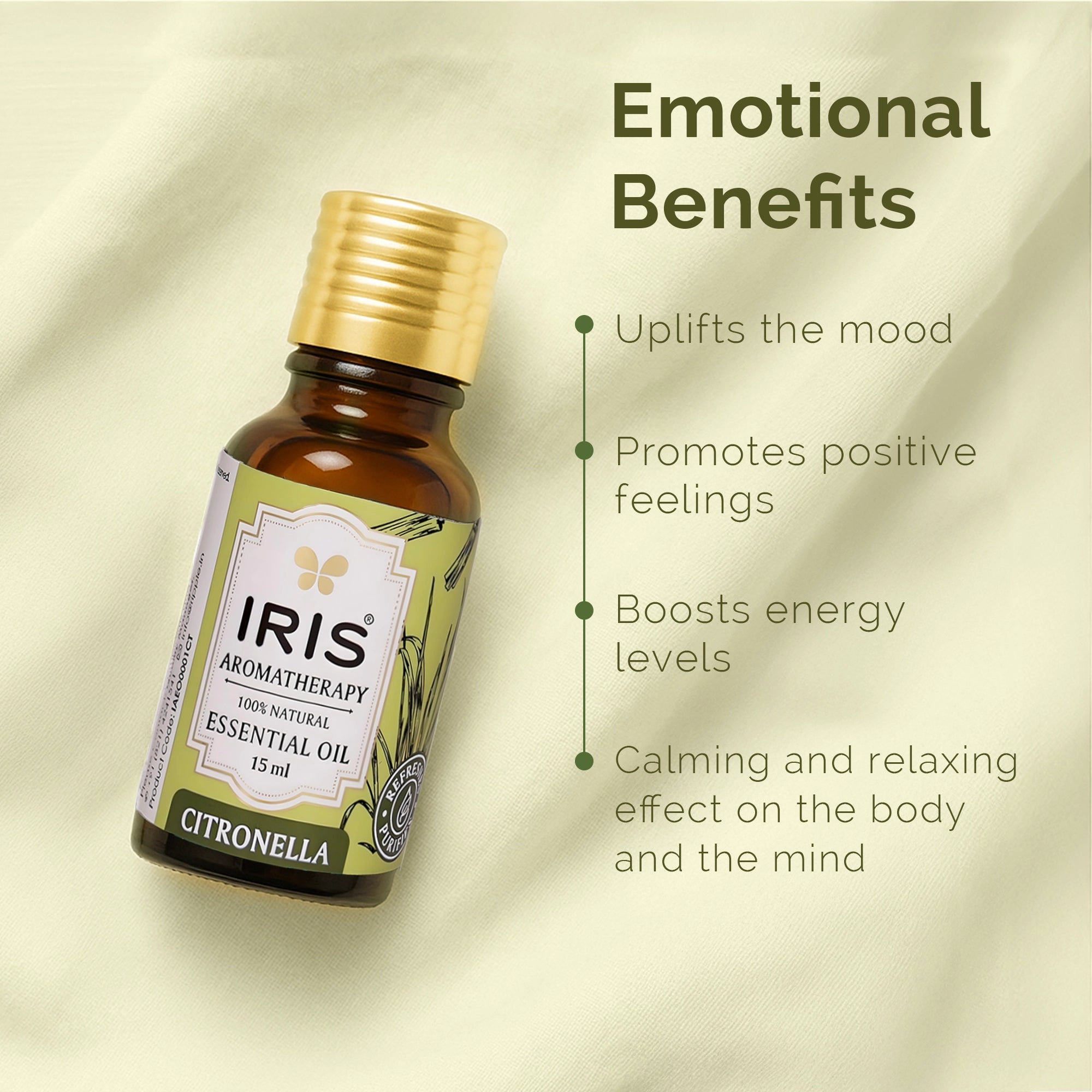 Citronella Essential Oil by IRIS Aromatherapy