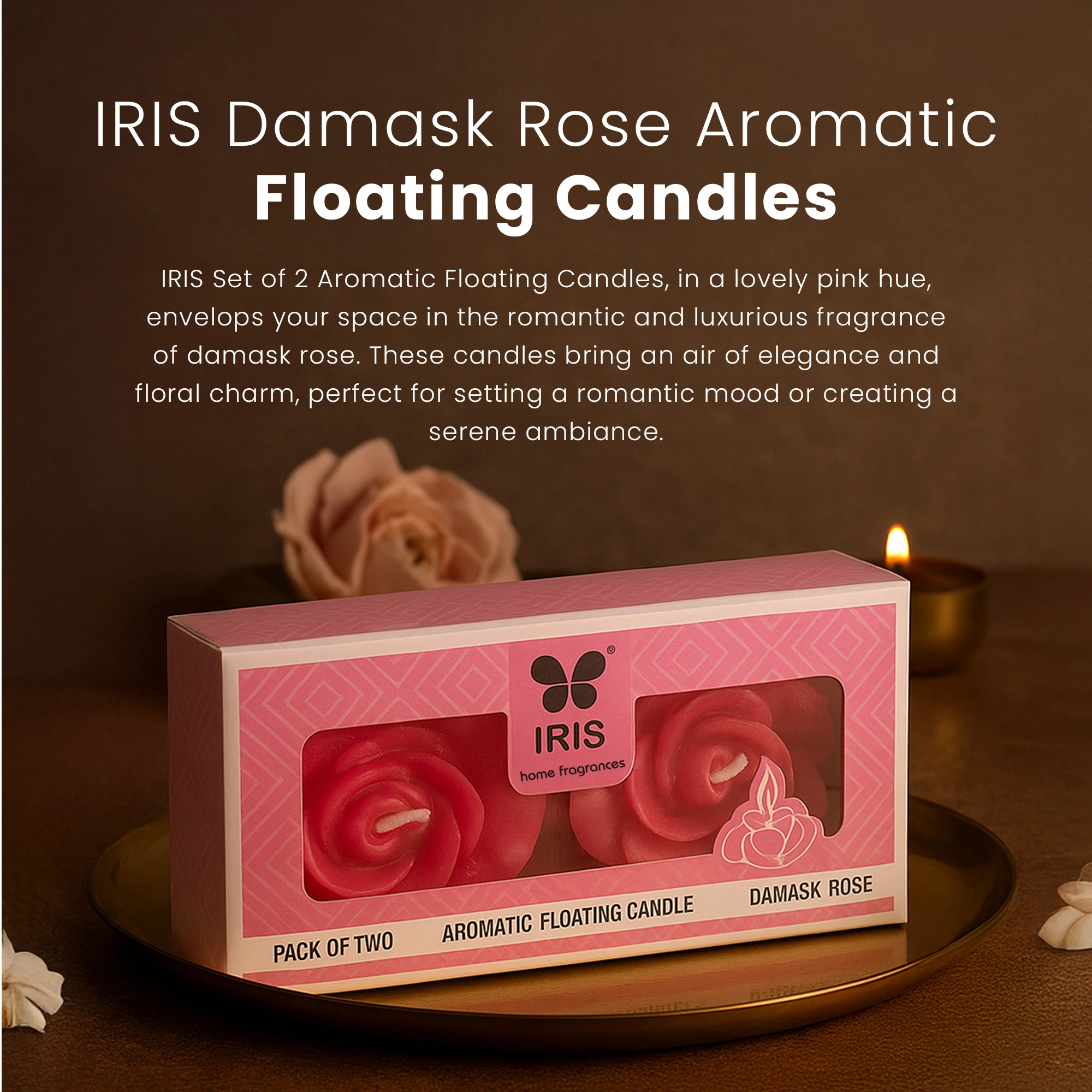 IRIS Damask Rose Aromatic Floating Candles