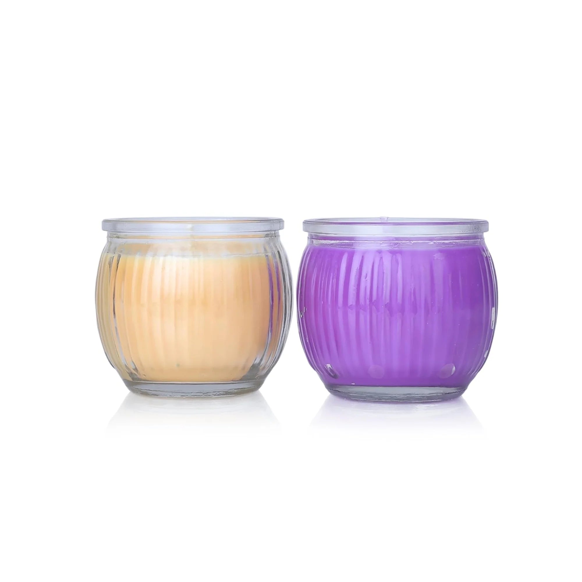 IRIS Ribbed Jar Candles - Lavender & Mango Sorbet