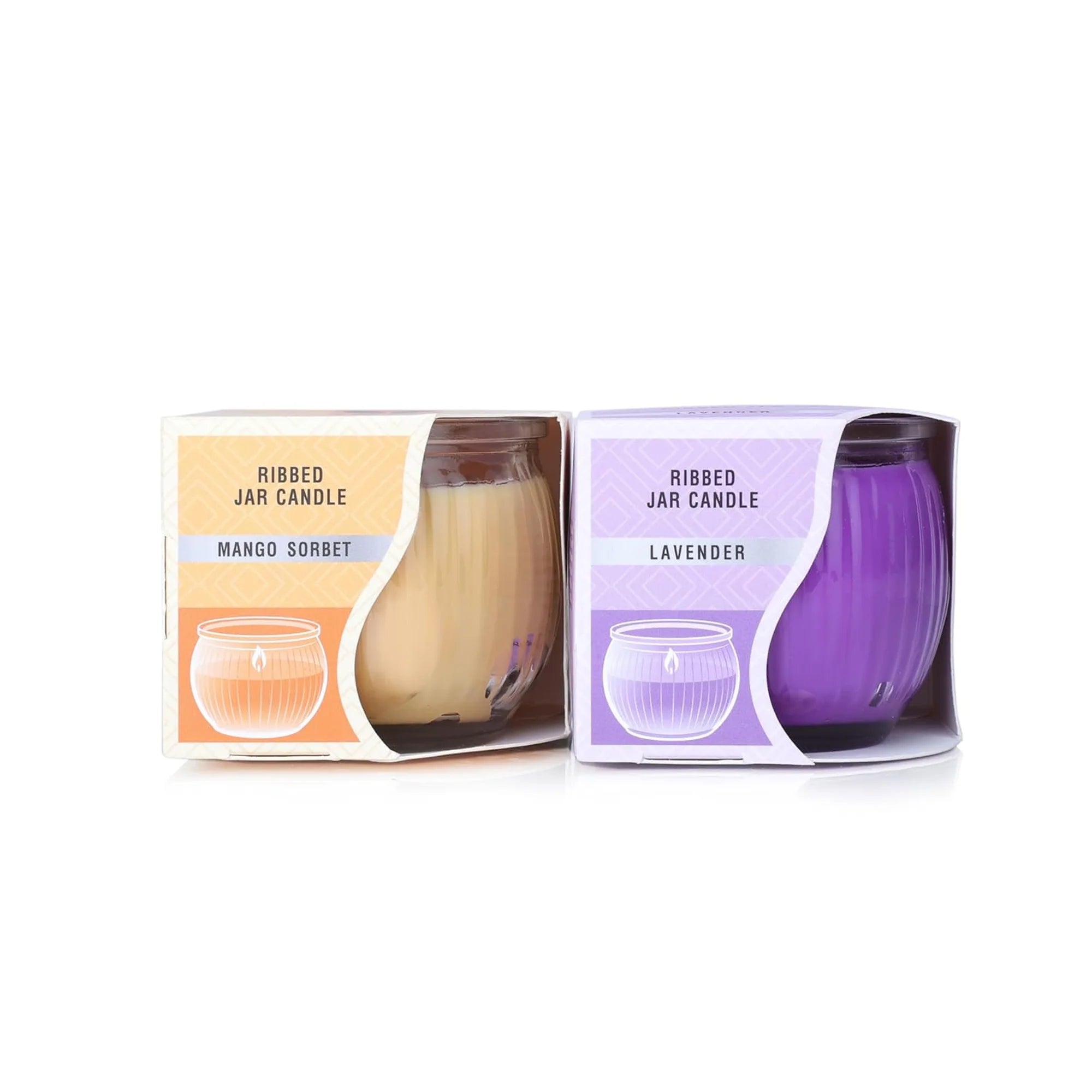 IRIS Ribbed Jar Candles - Lavender & Mango Sorbet