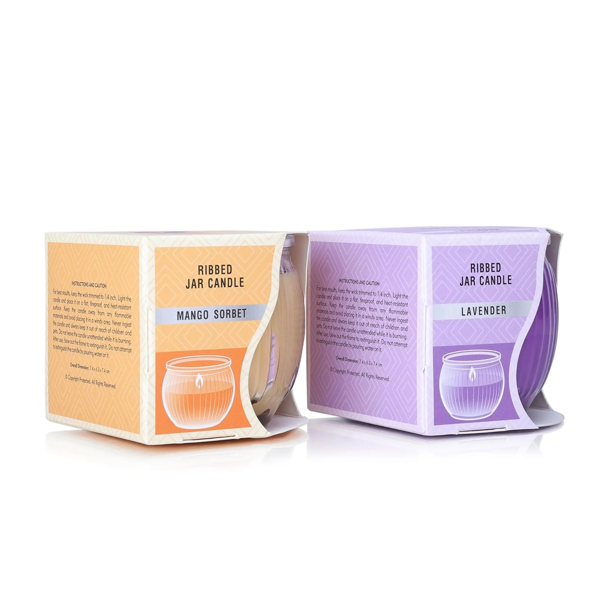 IRIS Ribbed Jar Candles - Lavender & Mango Sorbet