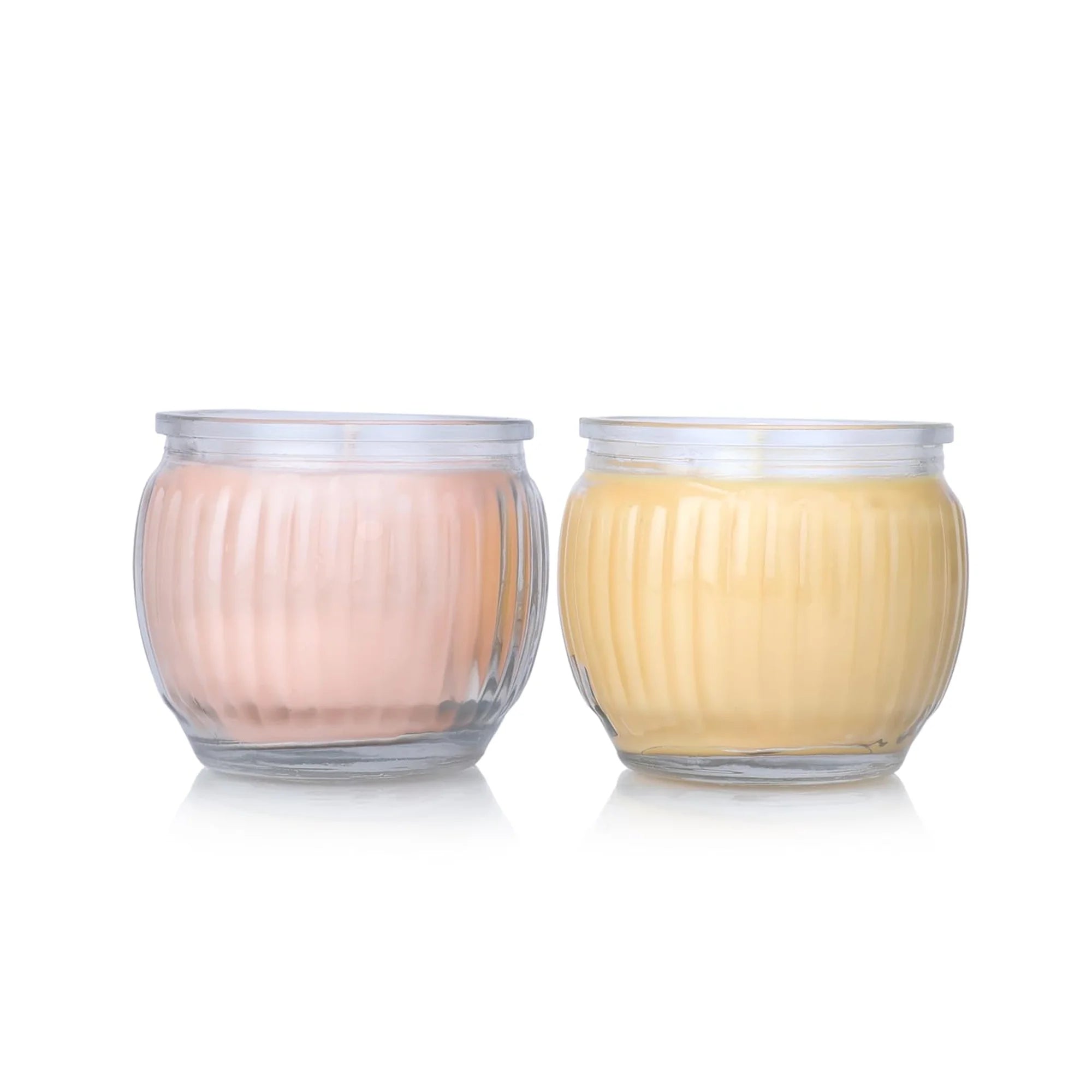 IRIS Ribbed Jar Candles - Mango Sorbet & Peach Pomegranate