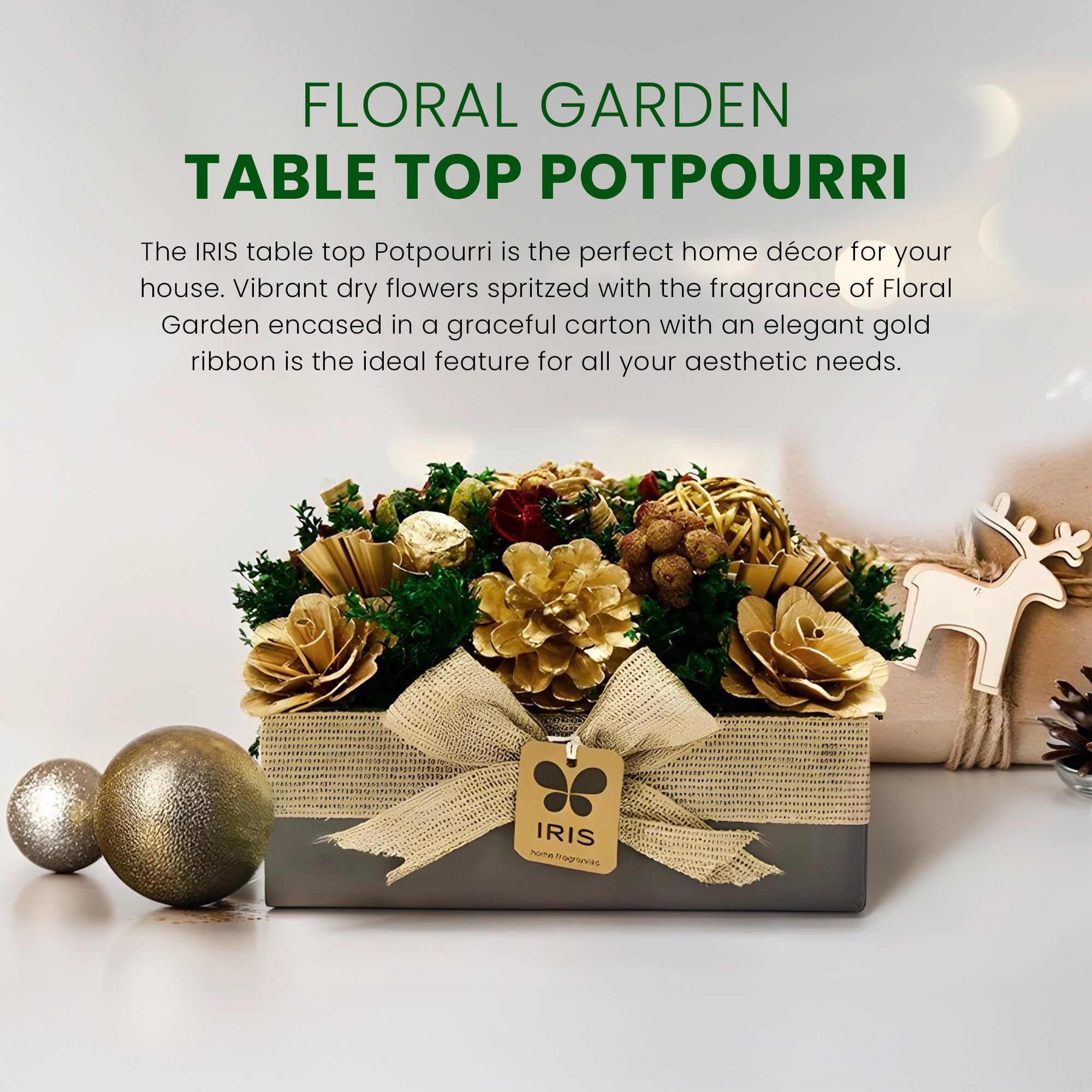 IRIS Floral Garden Table Top Potpourri