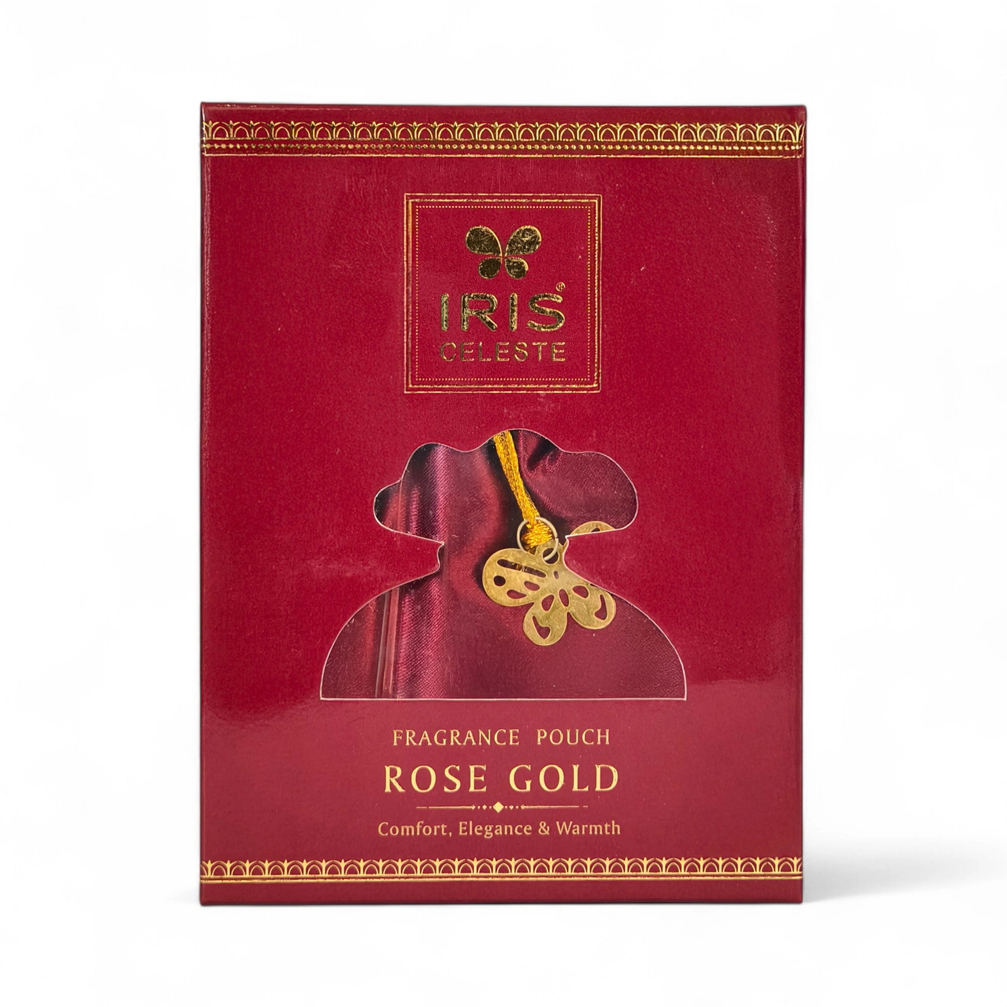 IRIS Celeste Rose Gold Fragrance Pouch for Car, Wardrobe & Closets | Eva Beads