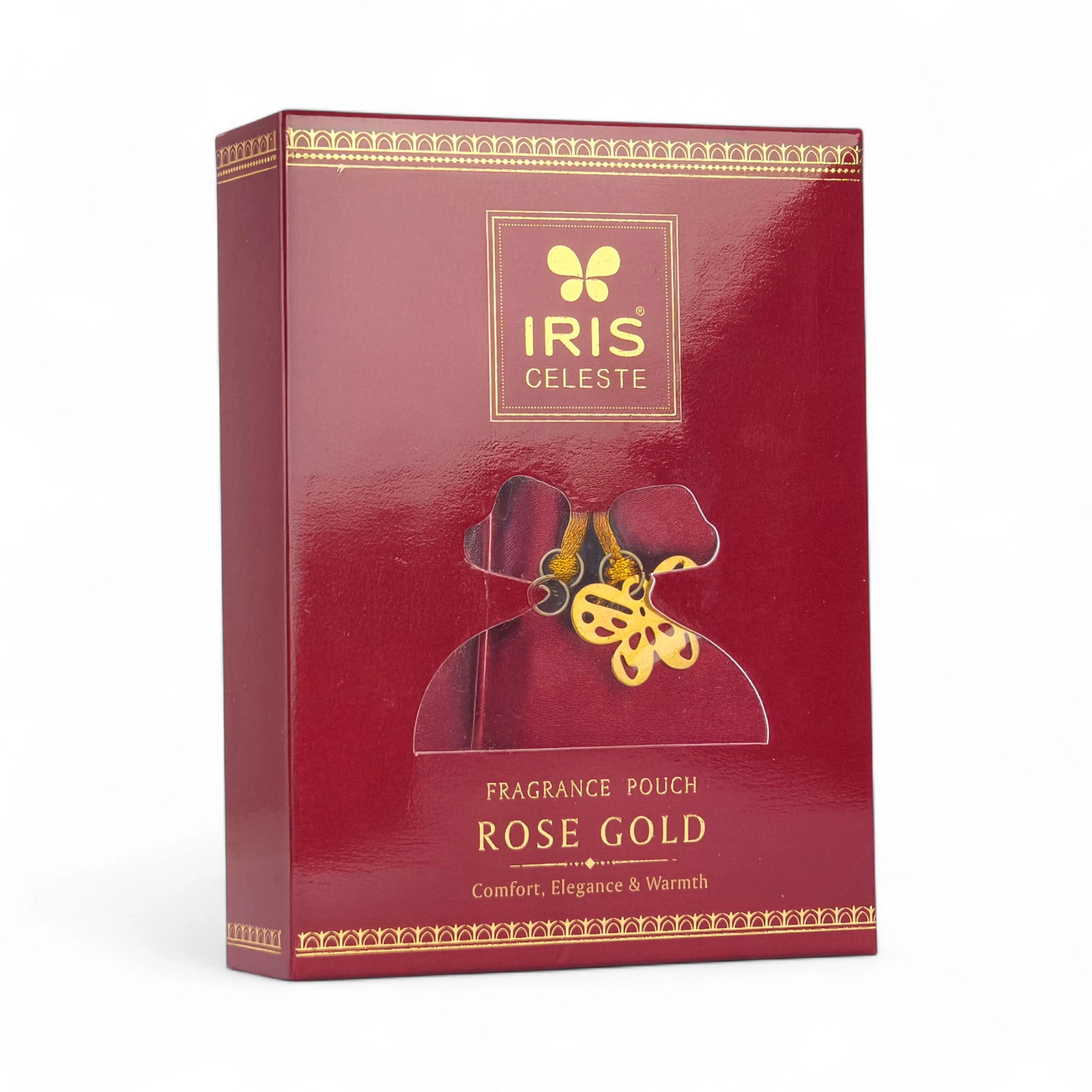 IRIS Celeste Rose Gold Fragrance Pouch for Car, Wardrobe & Closets | Eva Beads