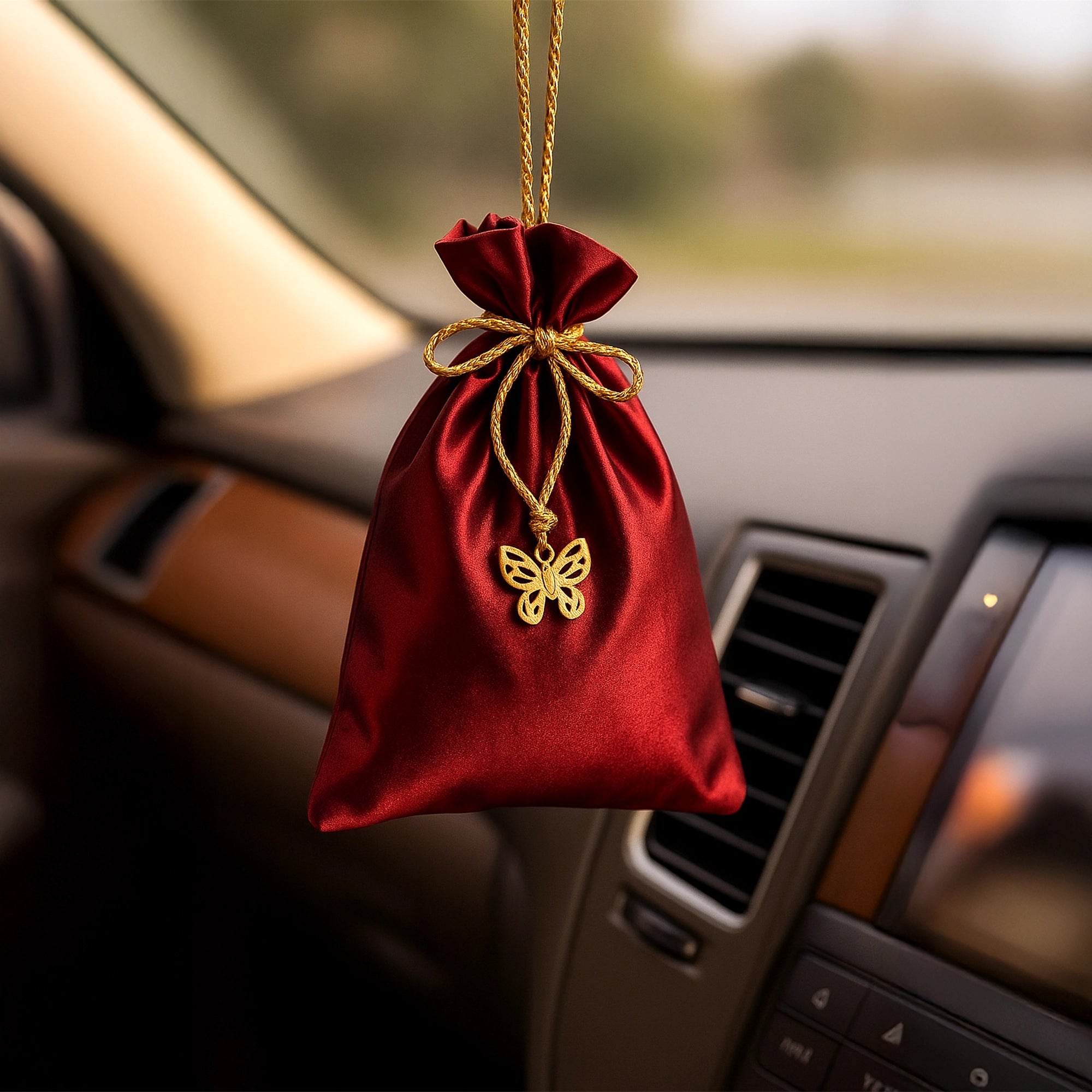 IRIS Celeste Rose Gold Fragrance Pouch for Car, Wardrobe & Closets | Eva Beads