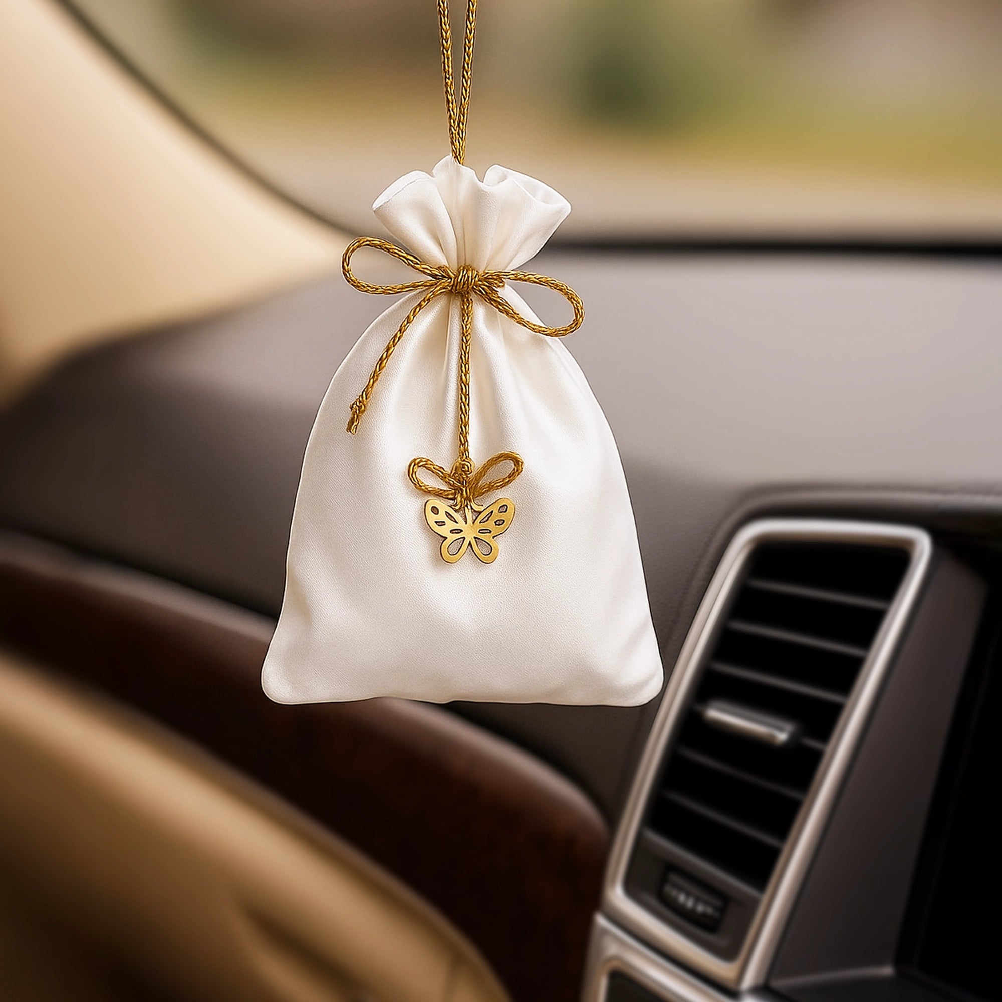 IRIS Celeste White Musk Fragrance Pouch for Car, Wardrobe & Closets - Eva Beads