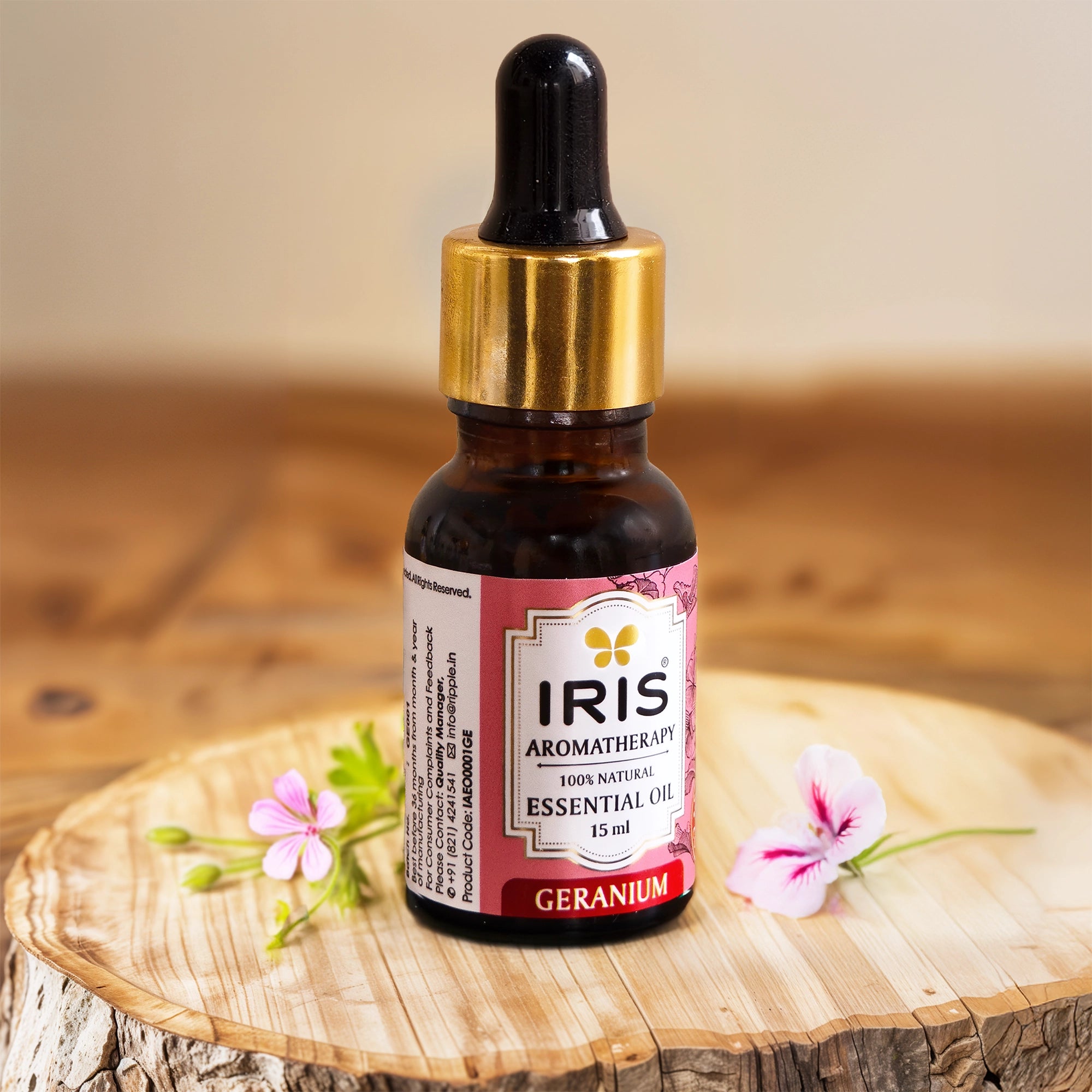 IRIS Aromatherapy Geranium Essential Oil