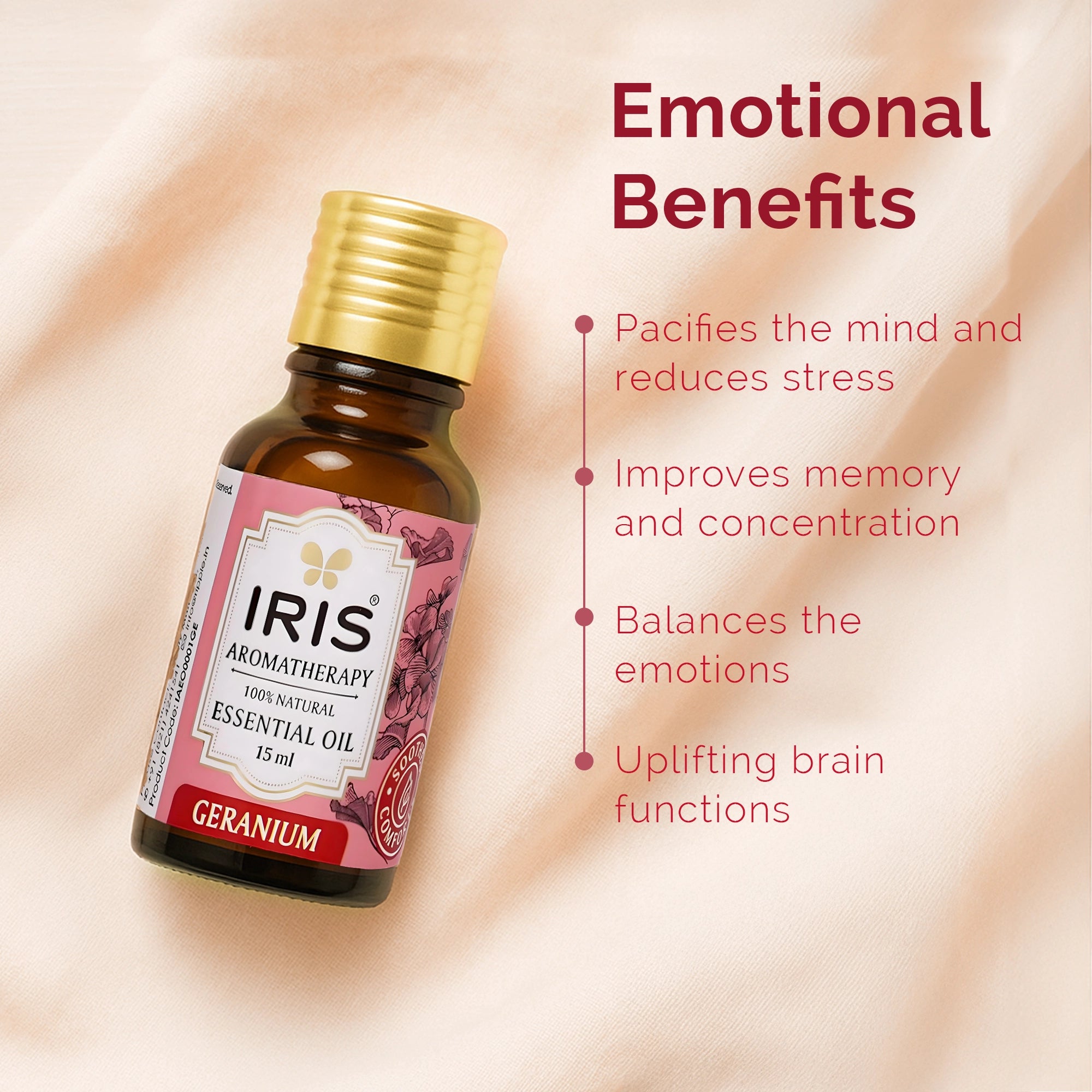 Geranium Essential Oil by IRIS Aromatherapy