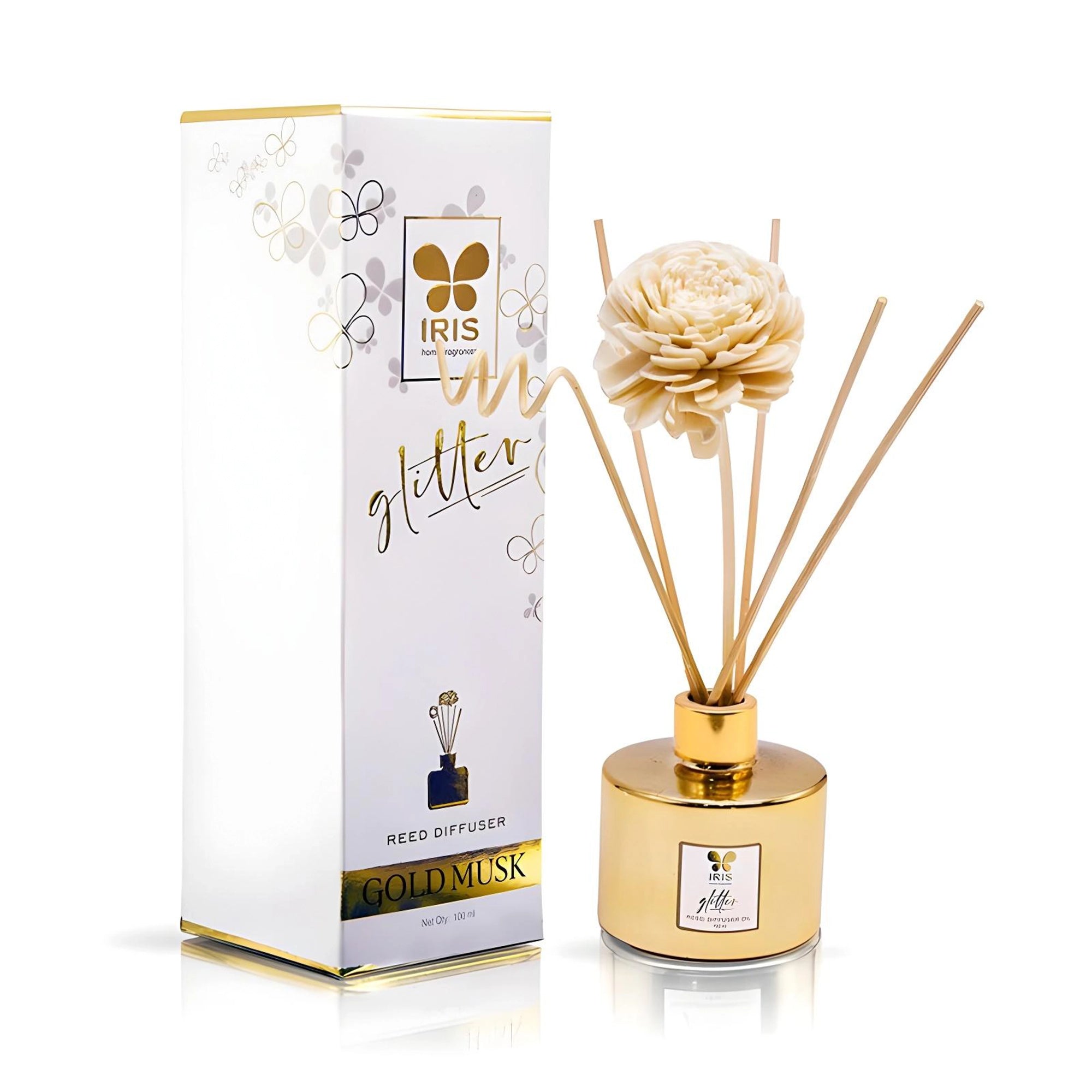 IRIS Glitter Reed diffuser set