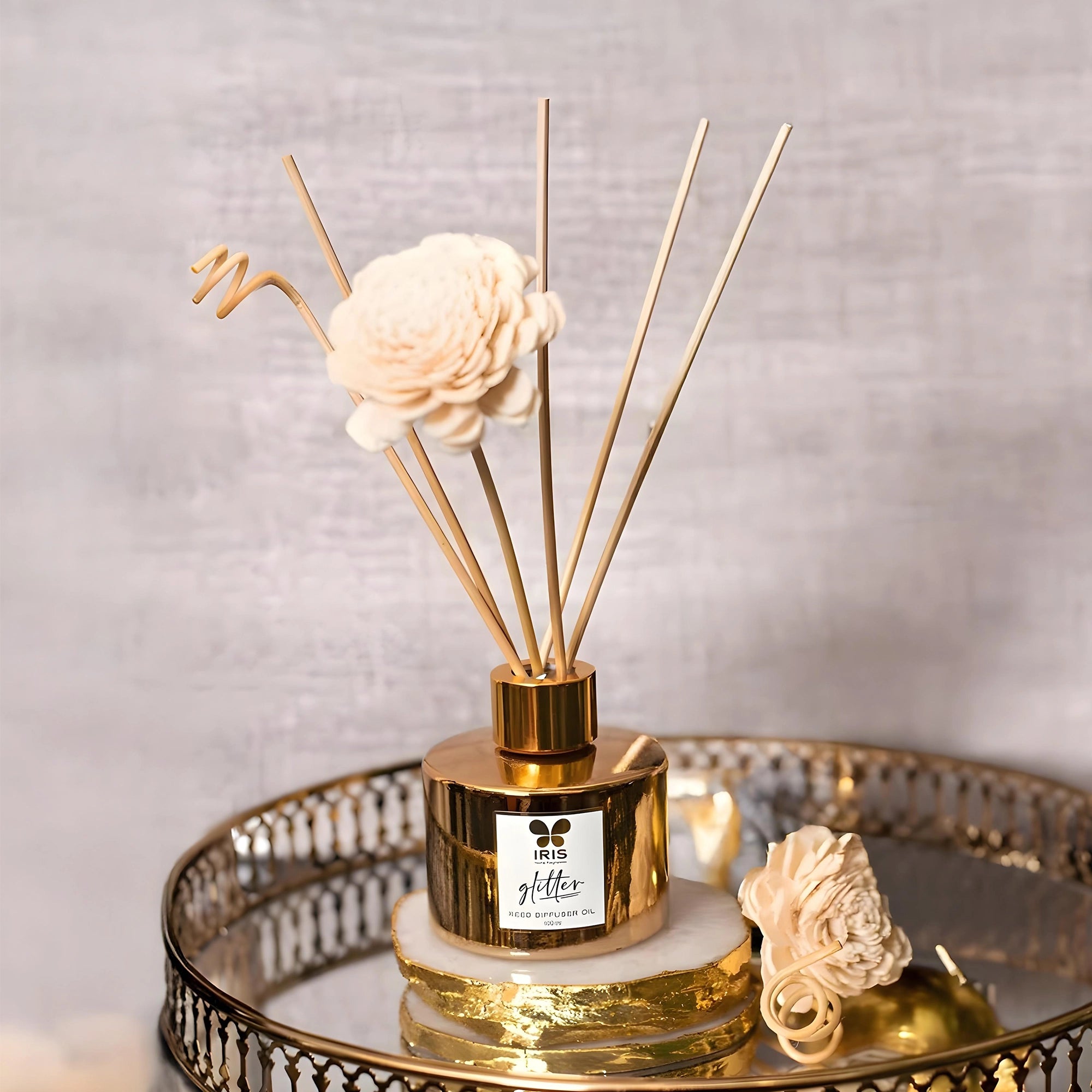 IRIS Glitter Reed diffuser set
