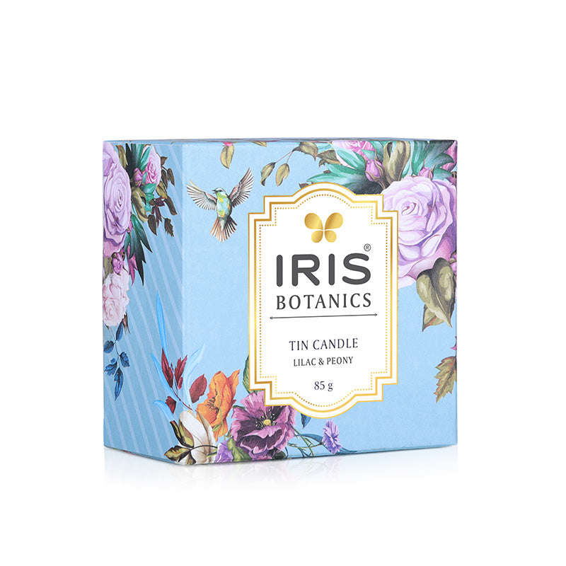 IRIS Botanics Tin Soy Candle (128gm)-Lilac & Peony